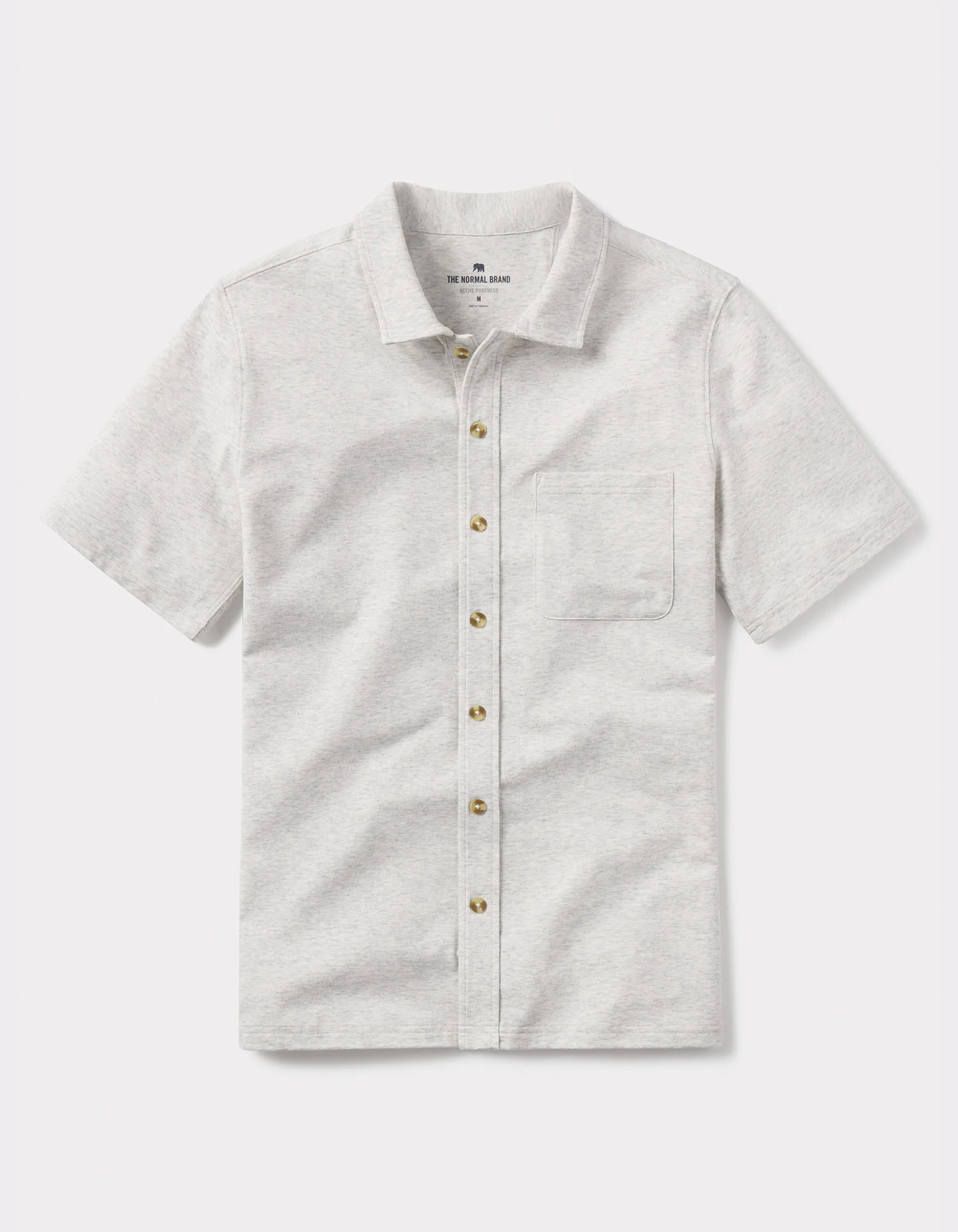 Active Puremeso Weekend Button Down in Stone - Image 3
