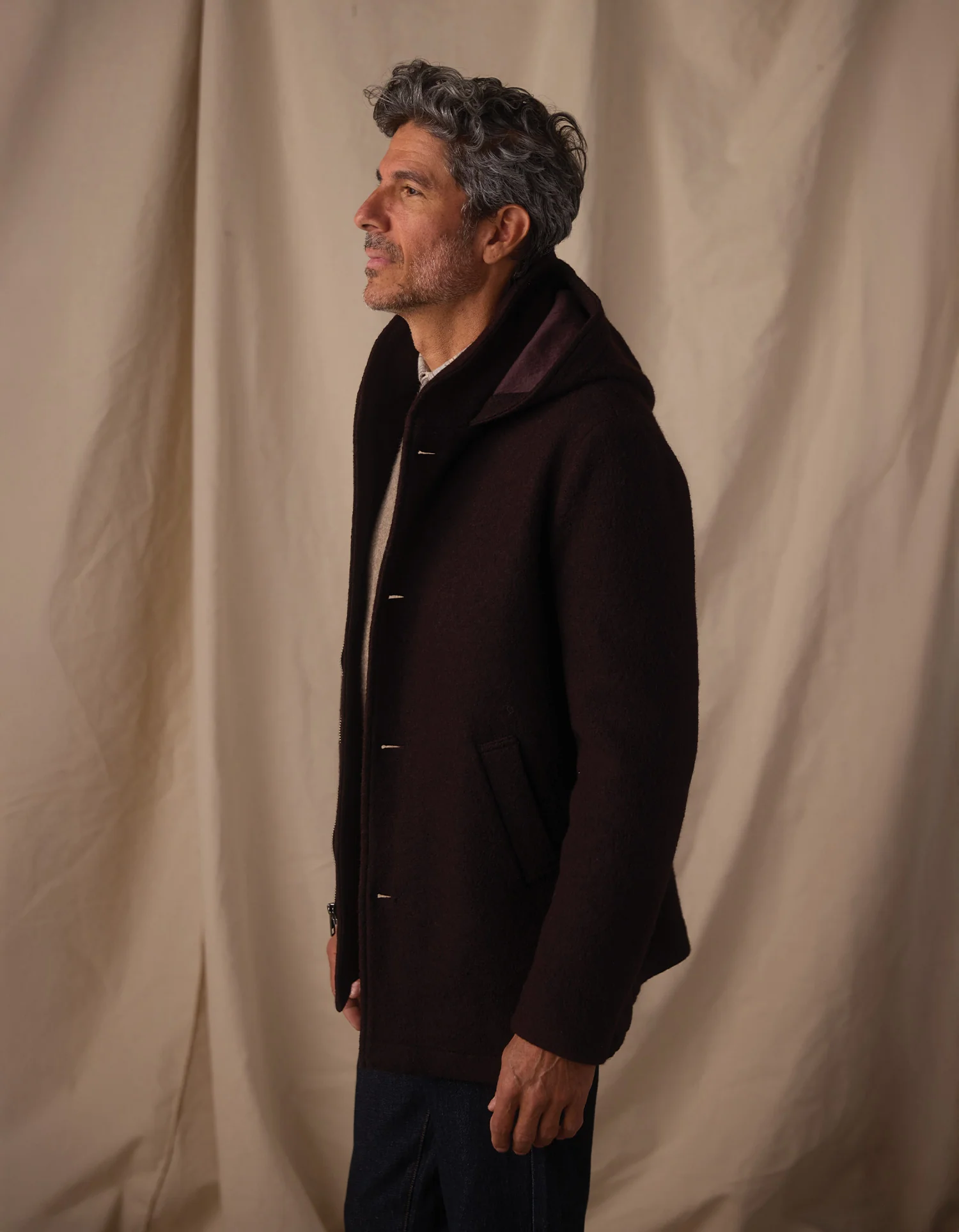 Balboa City Peacoat in Midnight Brown - Image 4