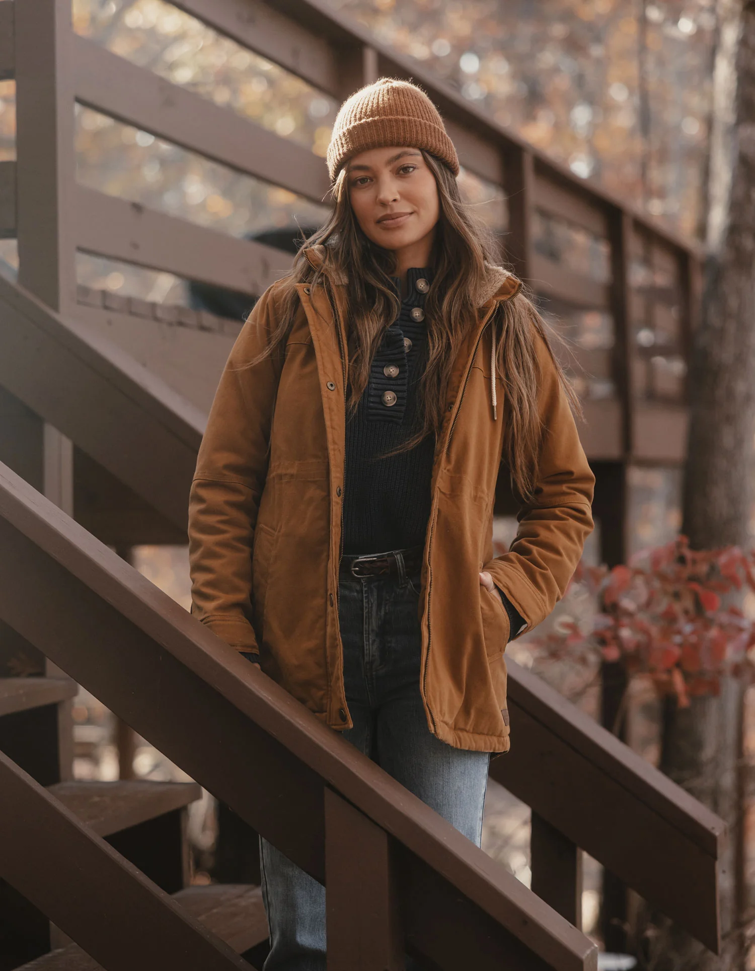Betsie Canvas Coat in Maple Glaze - Image 2