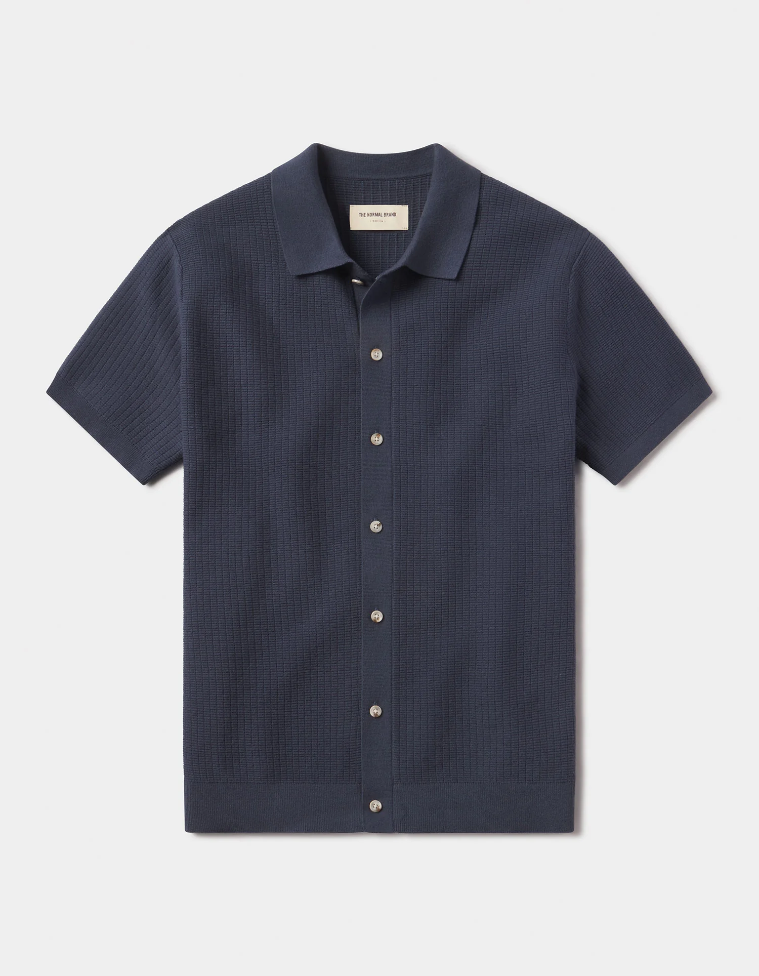 Breezeknit Button Up in Vintage Blue - Image 3
