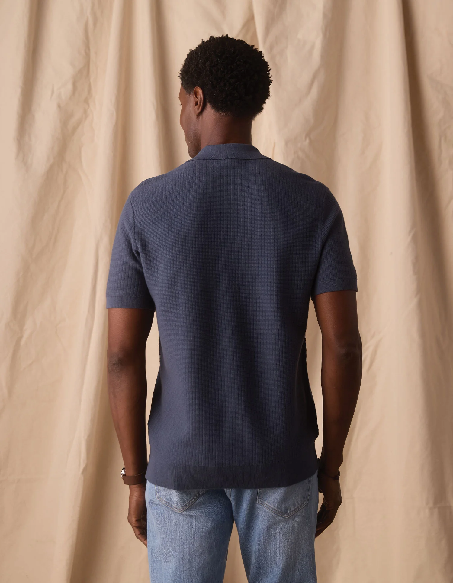 Breezeknit Button Up in Vintage Blue - Image 8