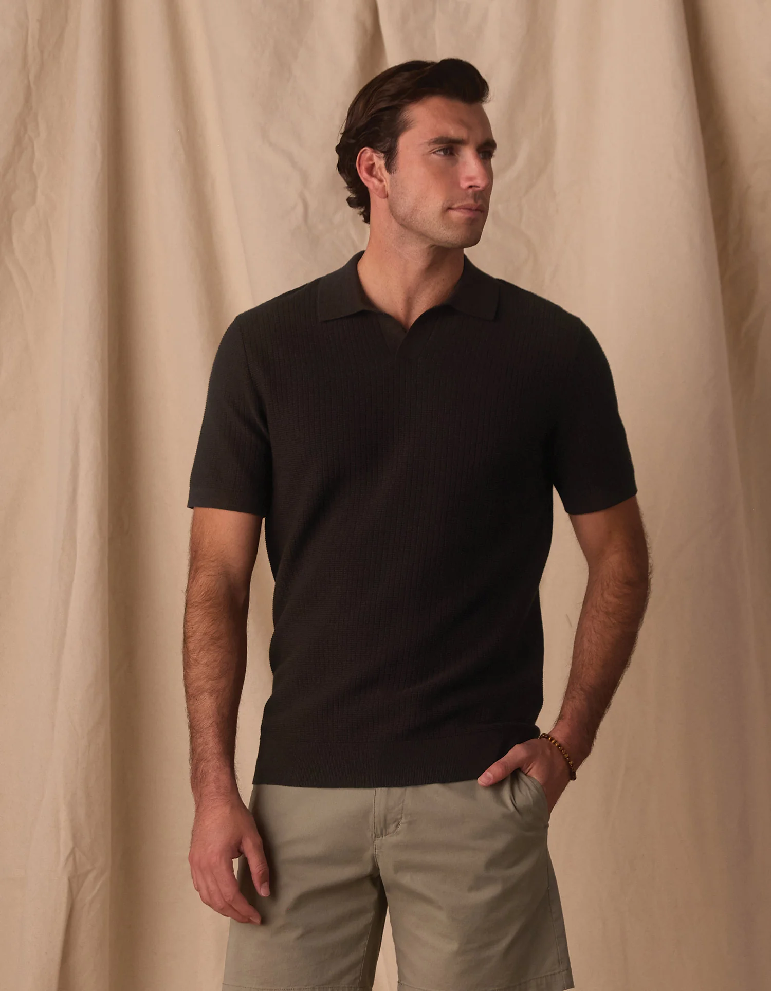 Breezeknit Polo in Dark Brown - Image 5