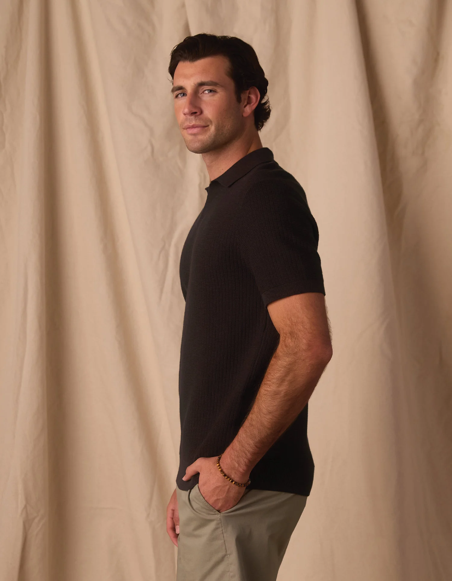 Breezeknit Polo in Dark Brown - Image 6