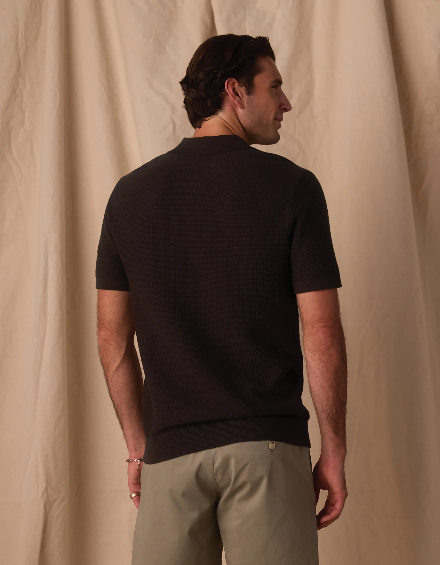 Breezeknit Polo in Dark Brown - Image 7