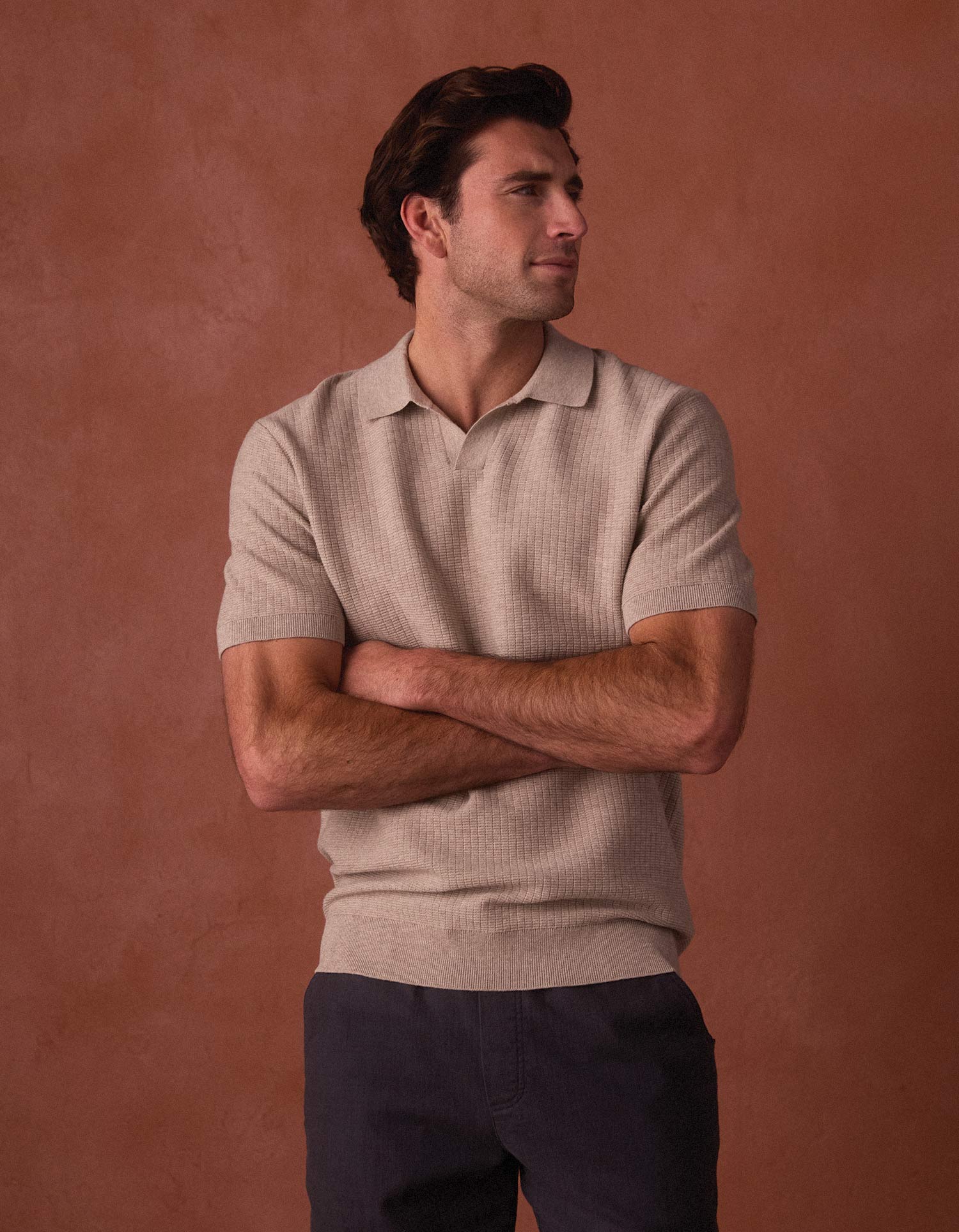 Breezeknit Polo in Flax - Image 5