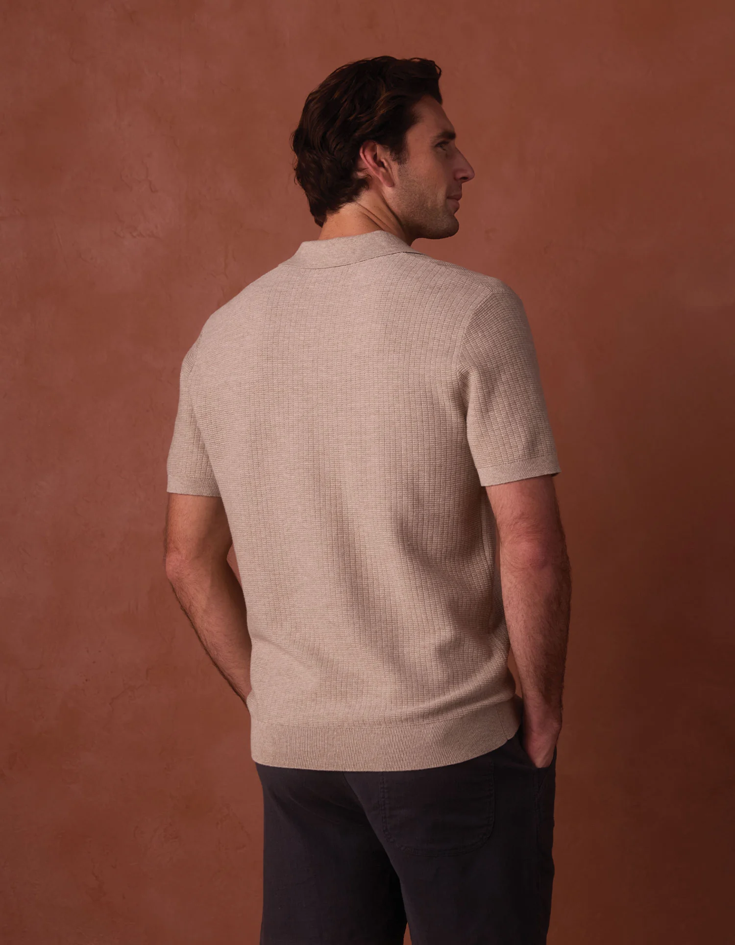 Breezeknit Polo in Flax - Image 8