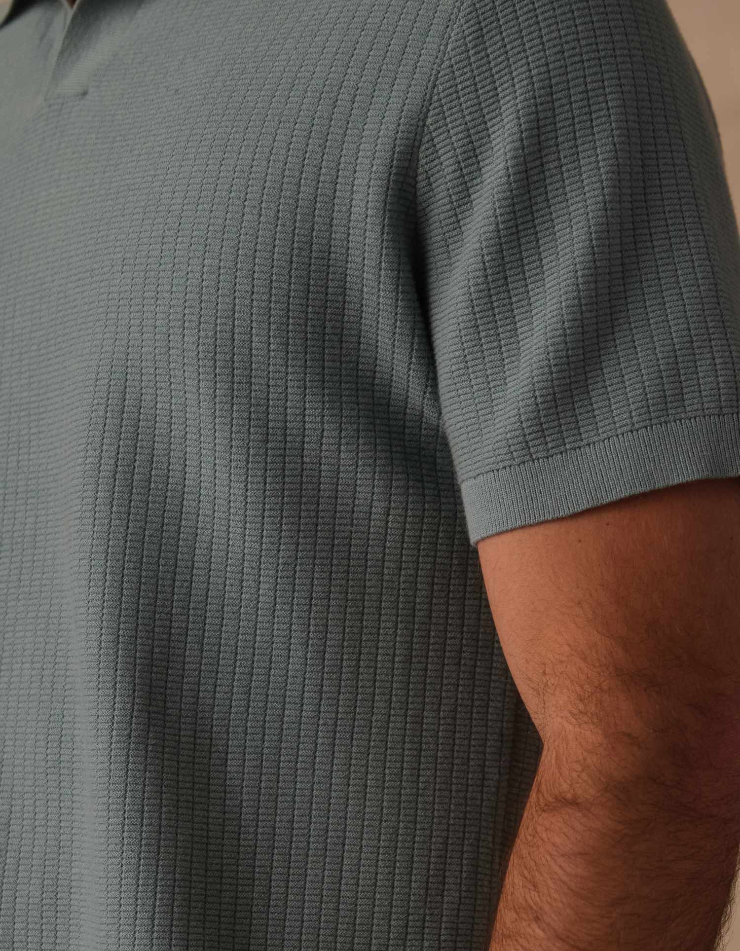 Breezeknit Polo in Juniper - Image 3