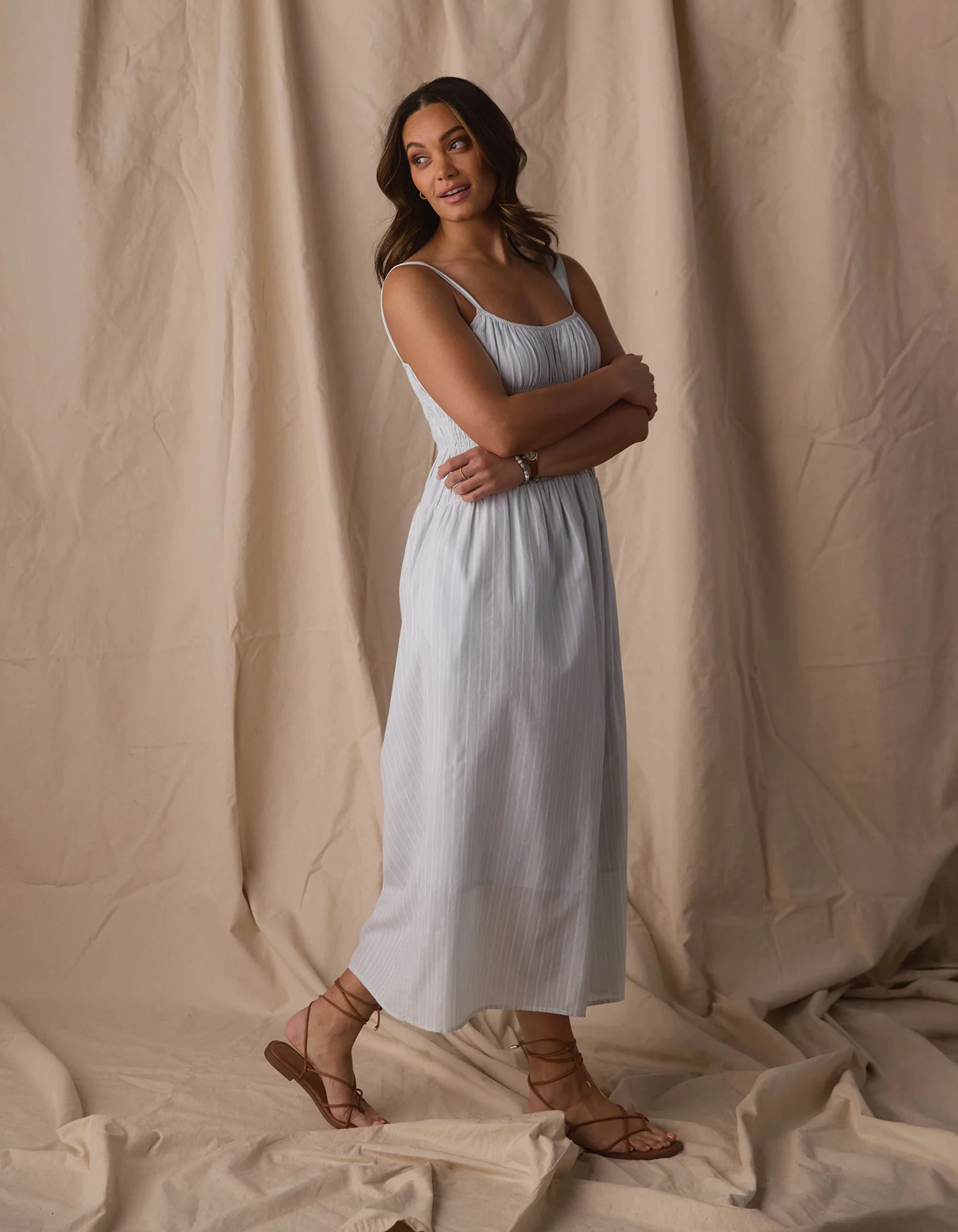 Brielle Maxi Dress in Sea Glass Stripe - Image 5