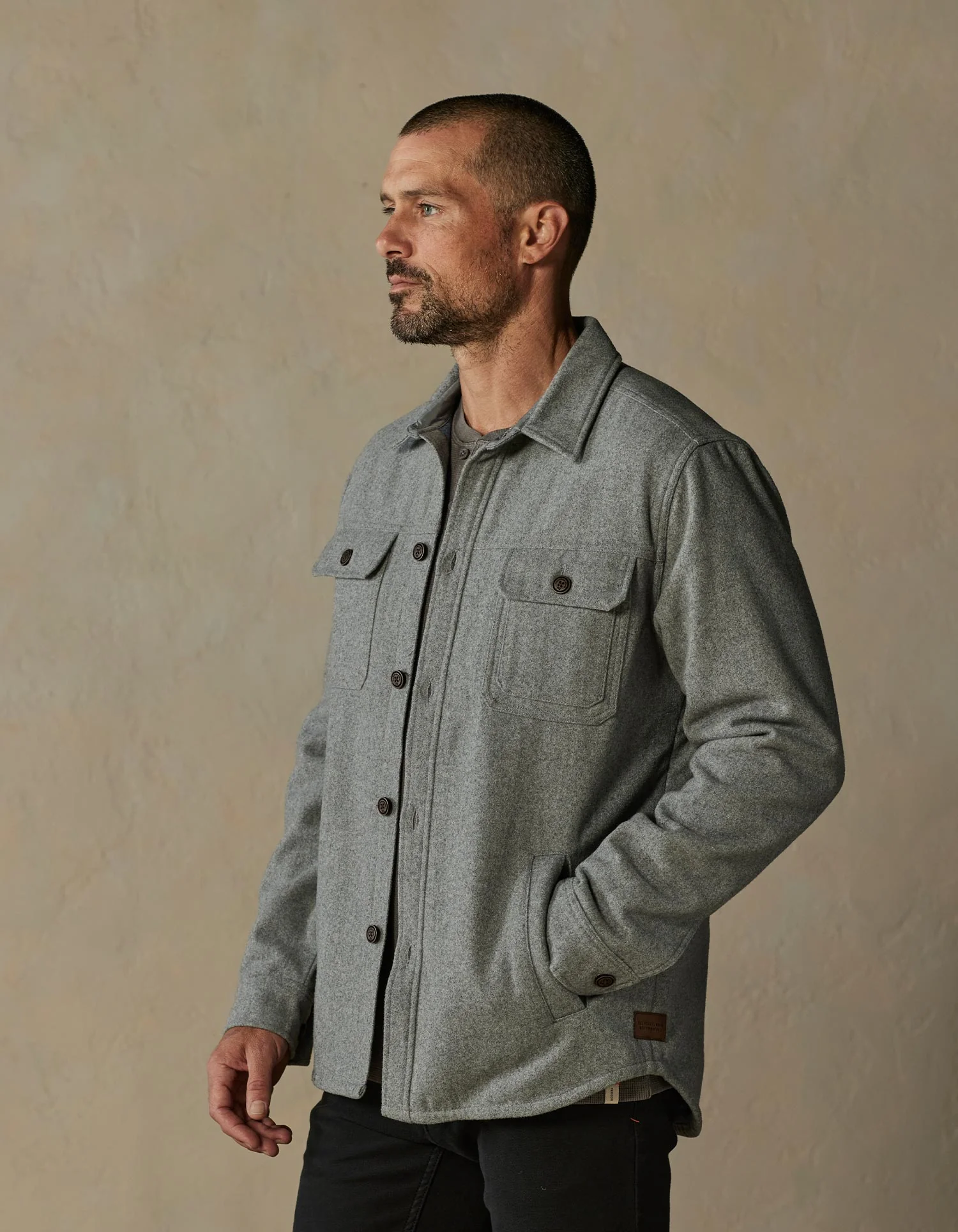 Brightside Flannel Lined Workwear Jacket in Ash - Image 4