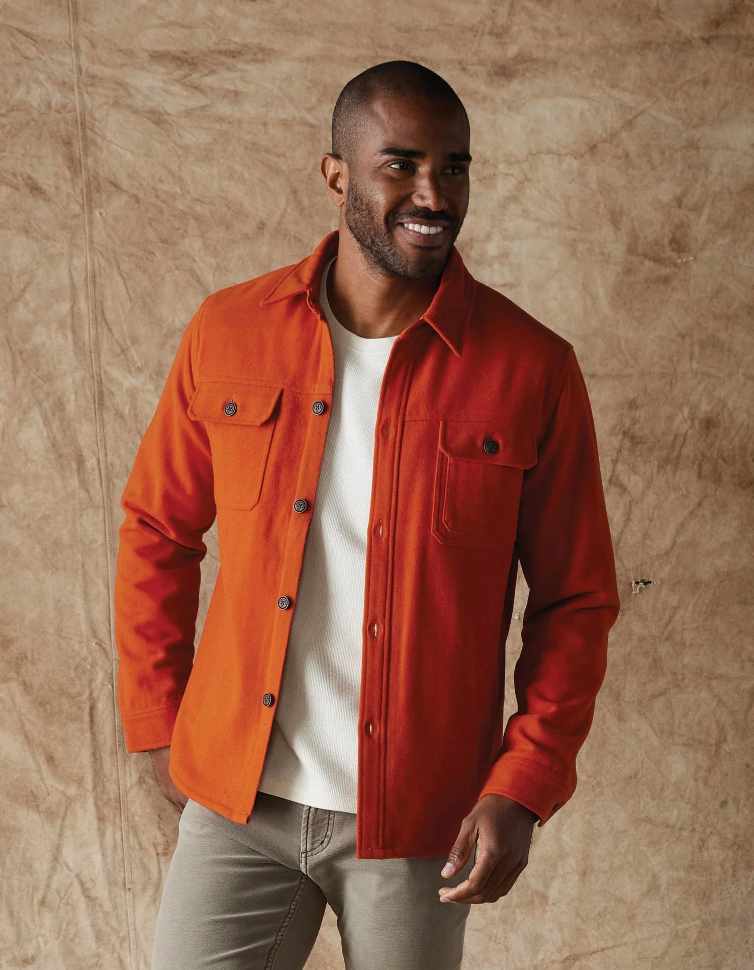 Brightside Flannel Lined Workwear Jacket in Flame - Image 4