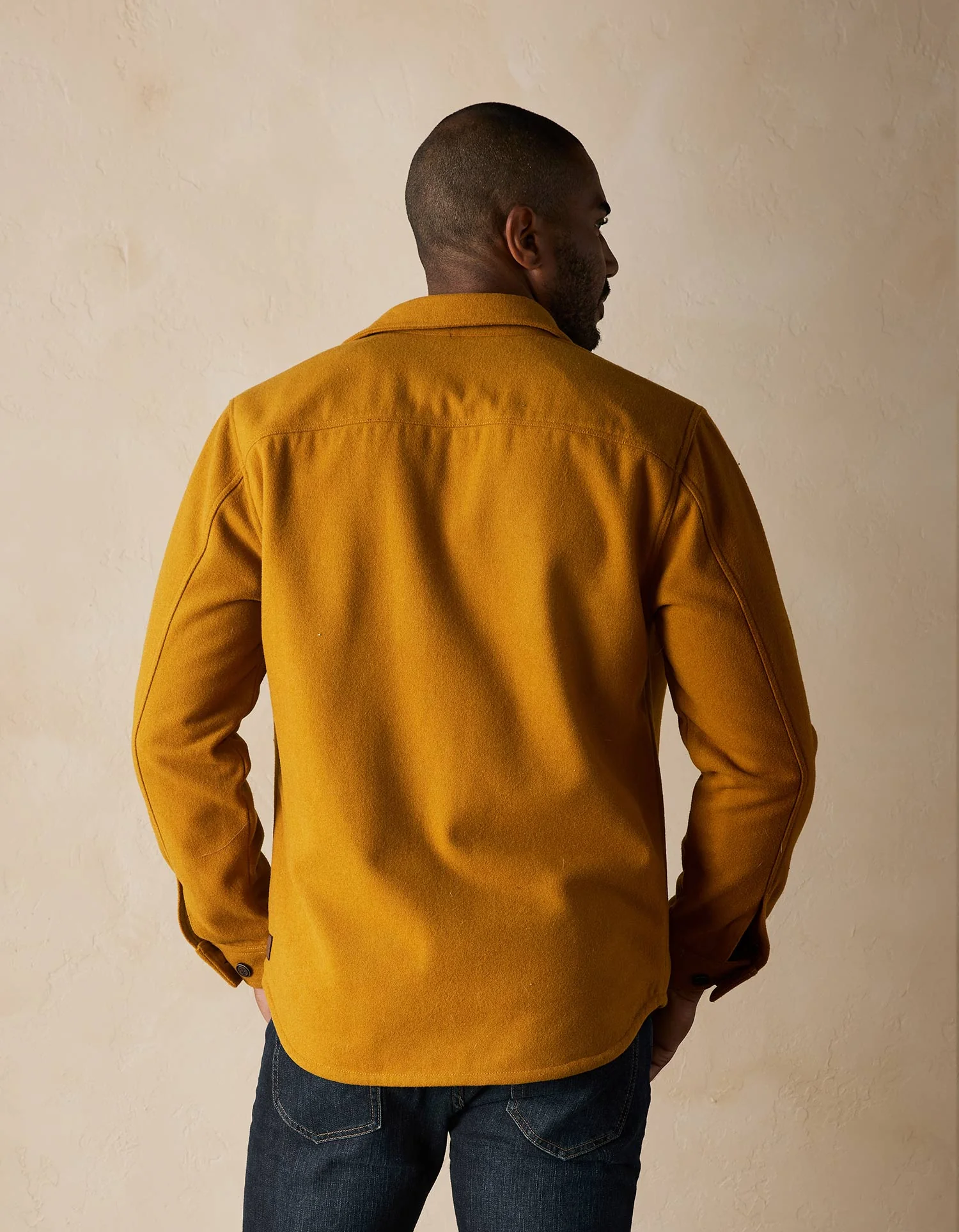 Brightside Flannel Lined Workwear Jacket in Gold - Image 5