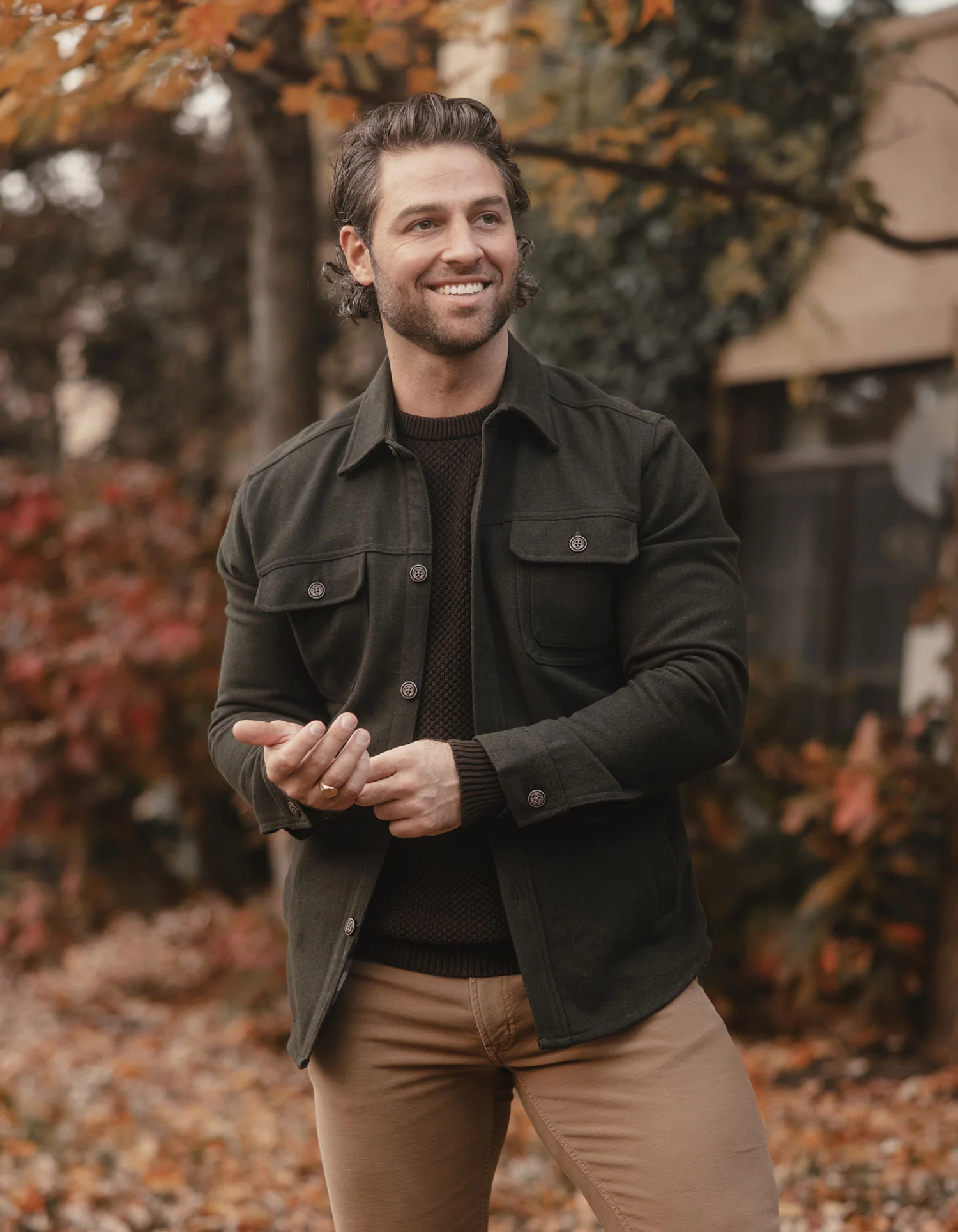 Brightside Flannel Lined Workwear Jacket in Green - Image 3