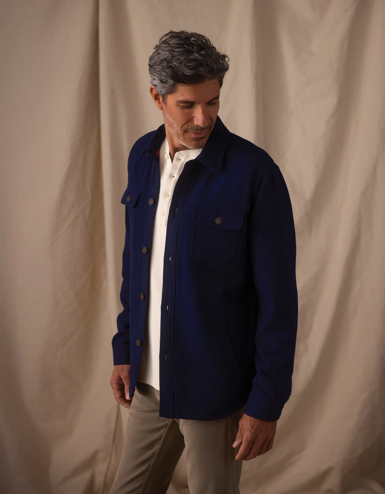 Brightside Flannel Lined Workwear Jacket in Navy - Image 5