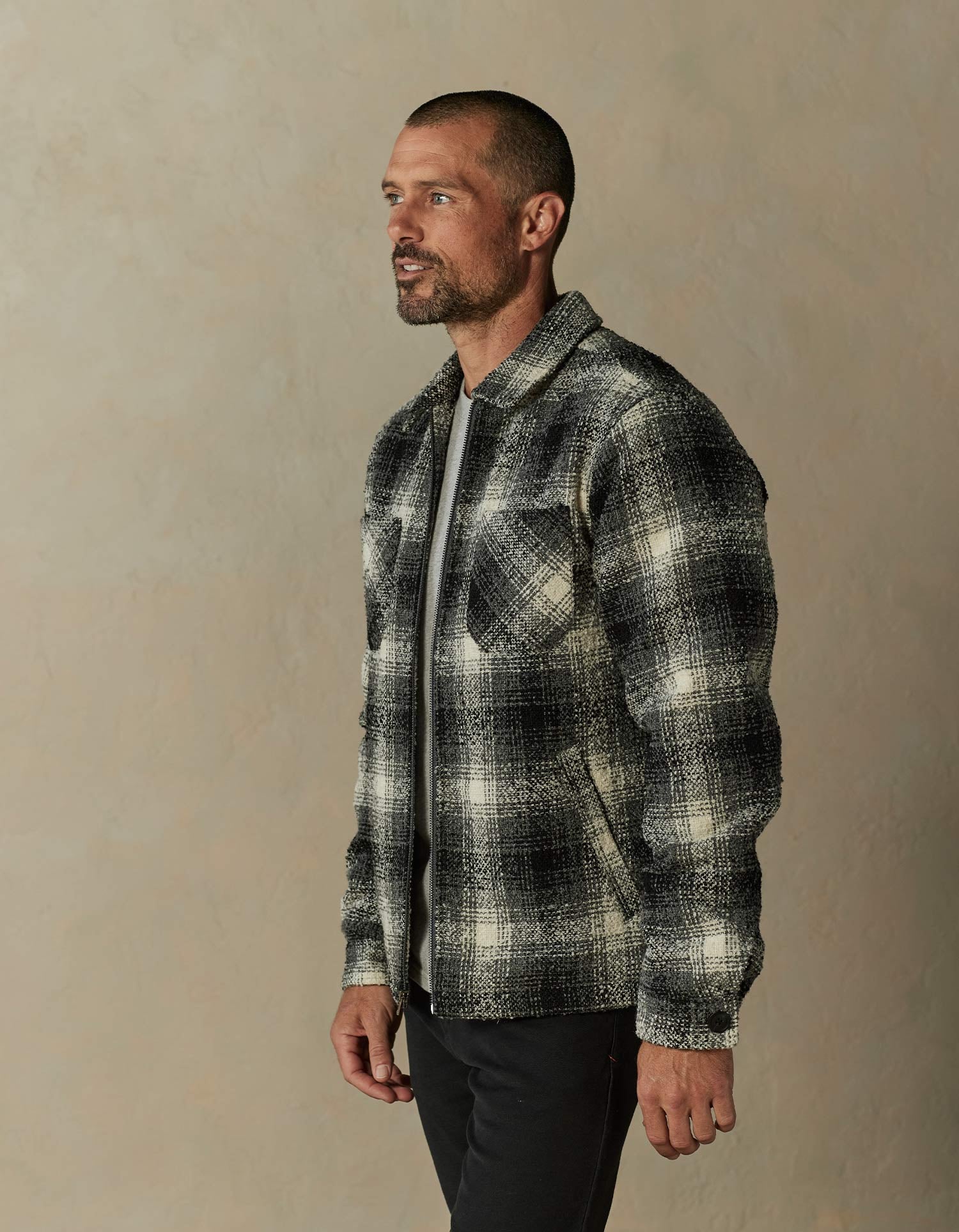 Bryson Jacket in Black/White Plaid - Image 5