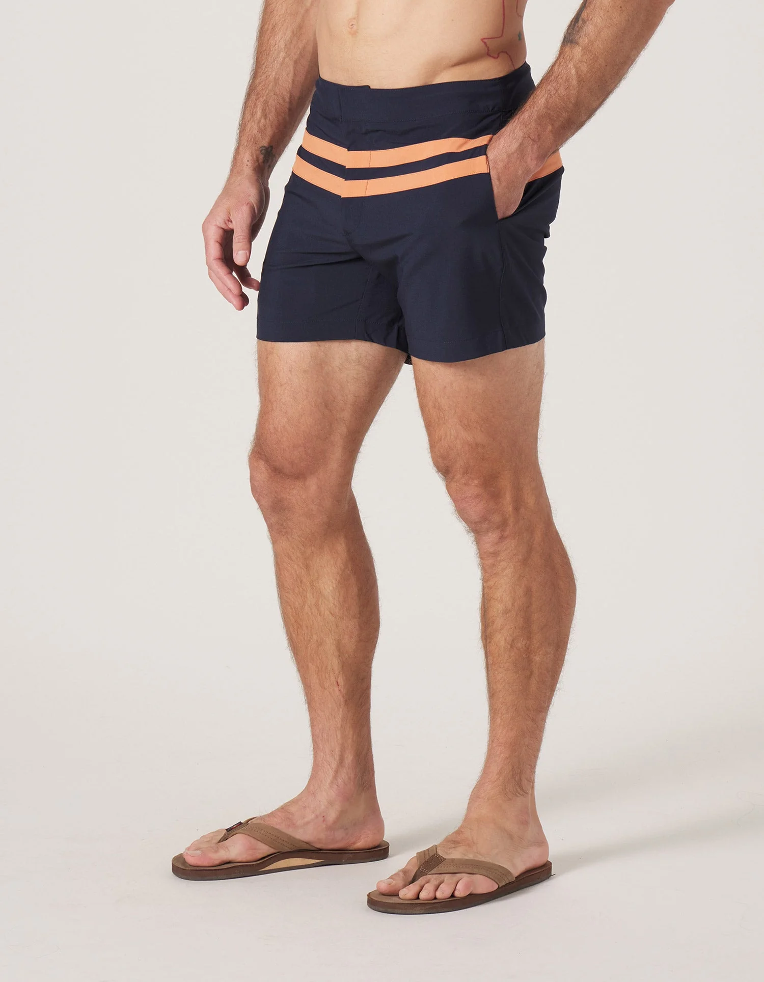 Button Front Trunk in Navy-Copper - Image 3