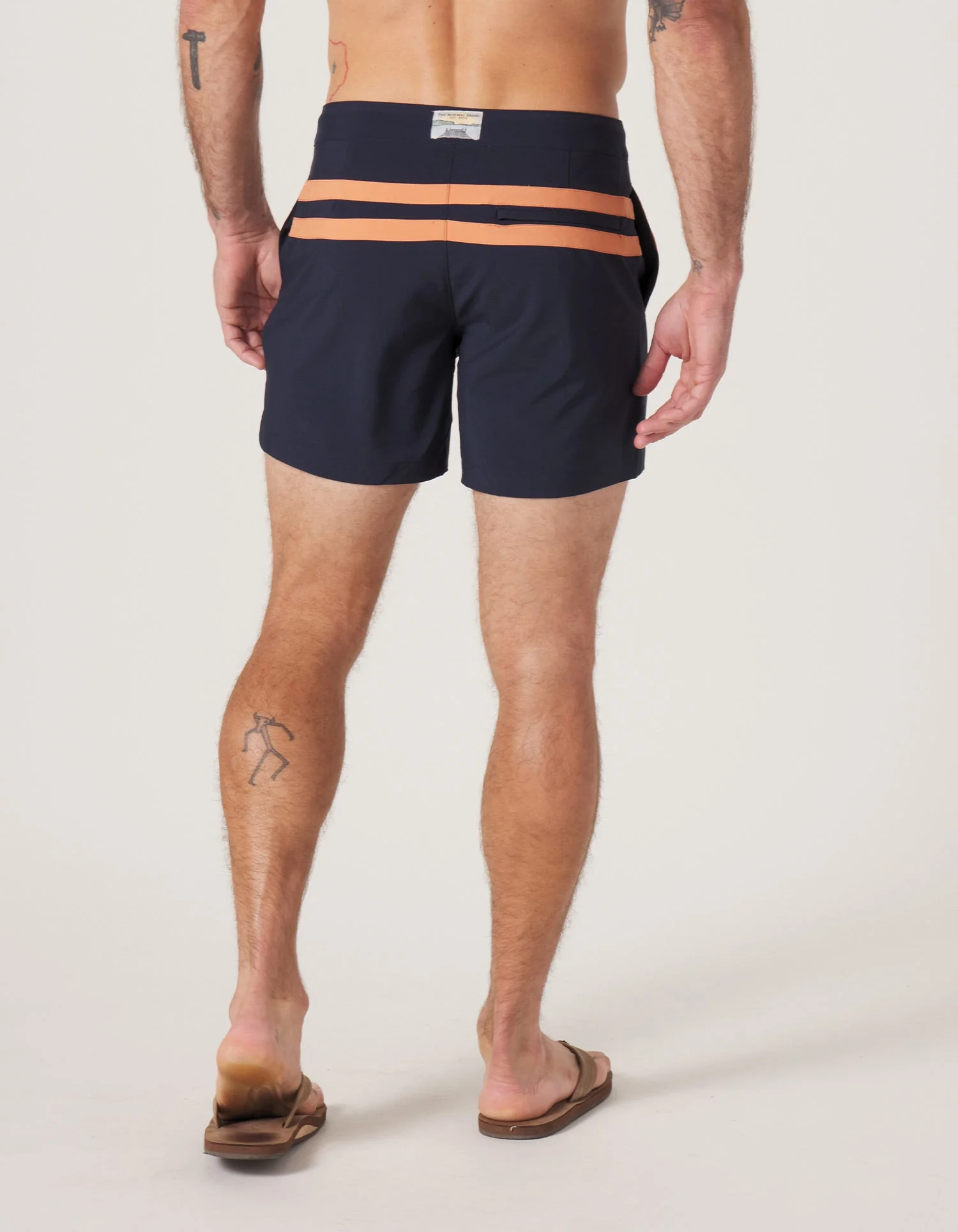 Button Front Trunk in Navy-Copper - Image 4