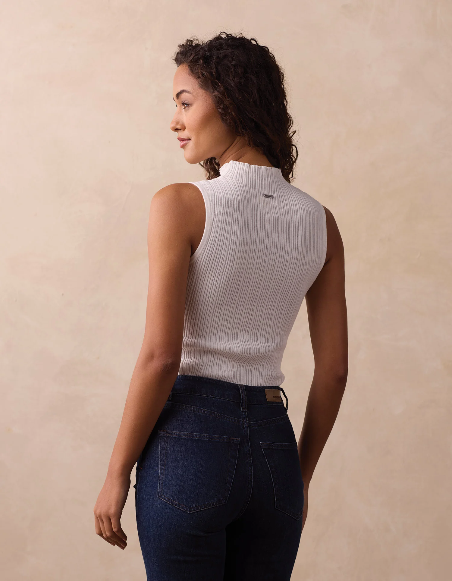 Carolyn Knit Tank in Ivory - Image 4