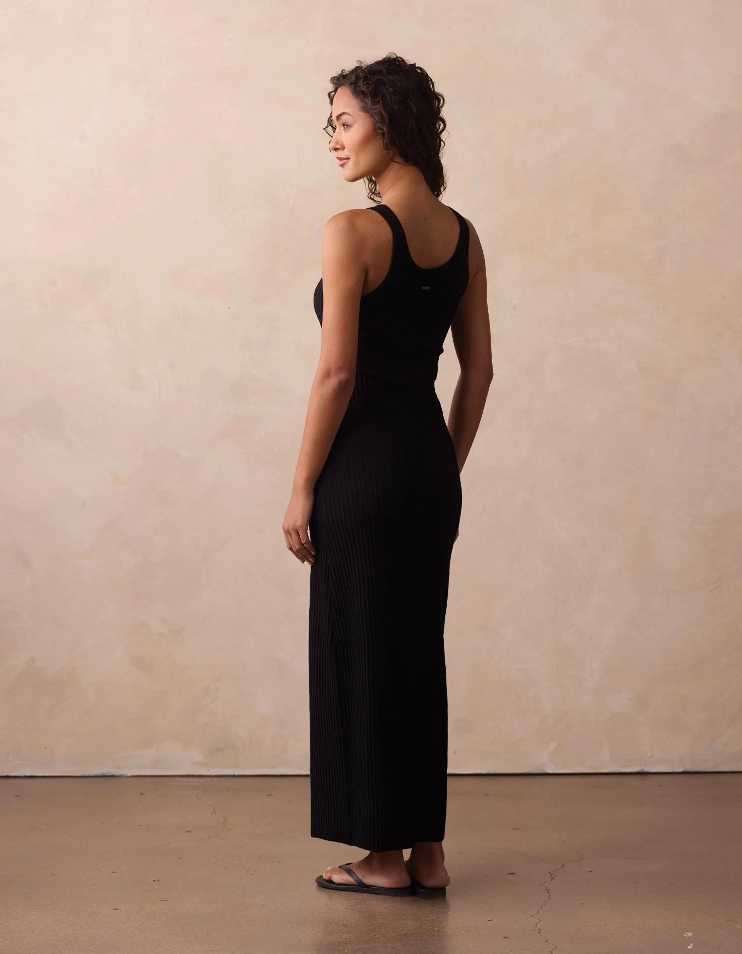 Claire Knit Maxi Dress in Black - Image 4
