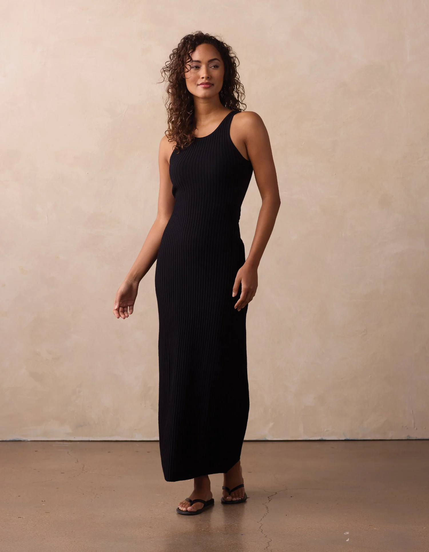 Claire Knit Maxi Dress in Black - Image 2