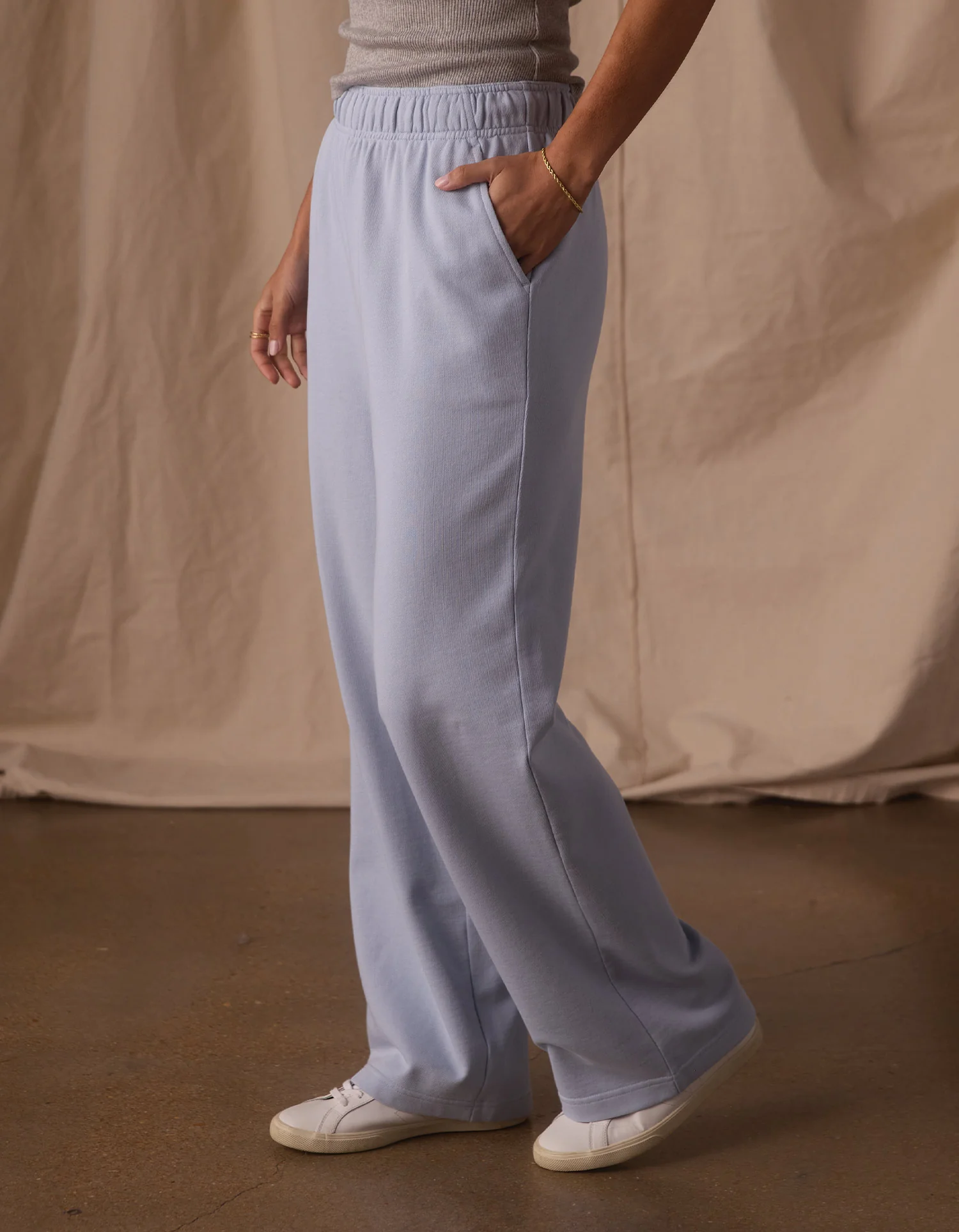 Cole Terry Straight Leg Sweatpant in Mist - Image 3