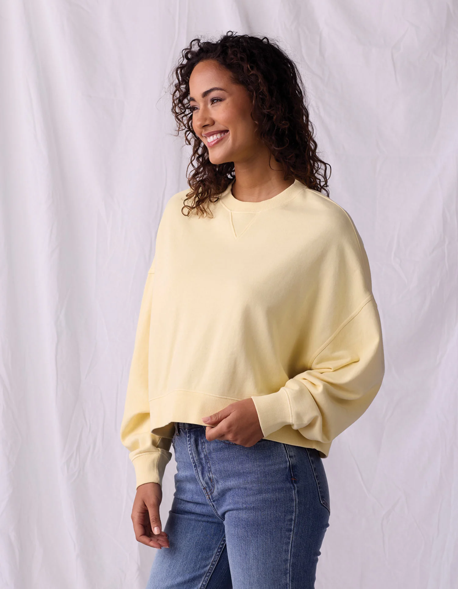 Cole Terry Vintage Crewneck in Sunglow - Image 2