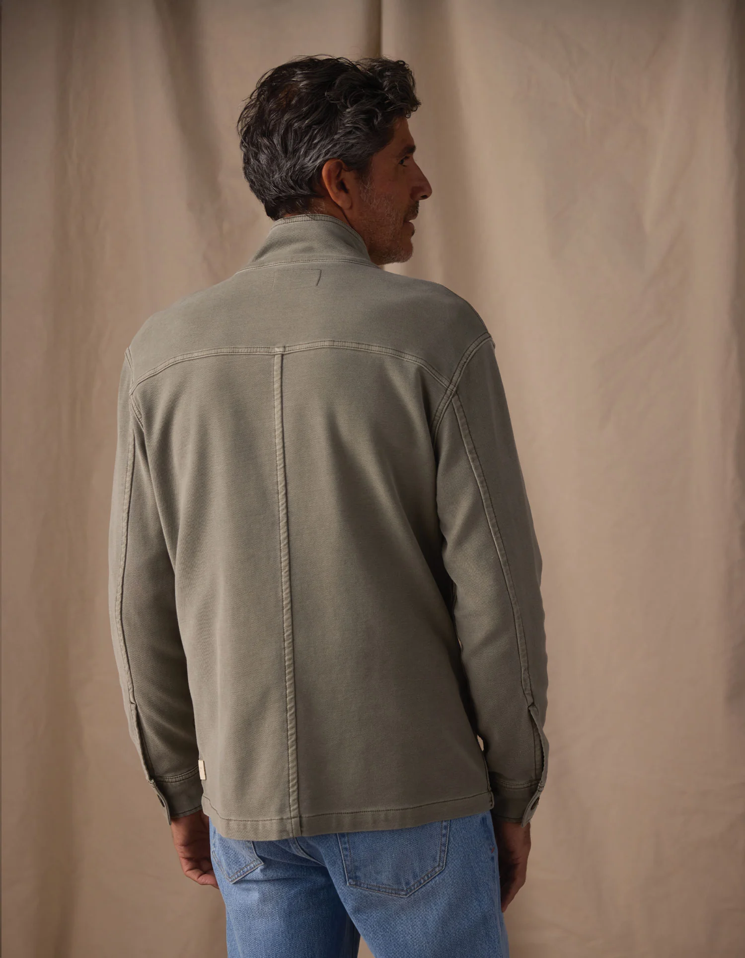 Comfort Terry Chore Coat in Moss - Image 5