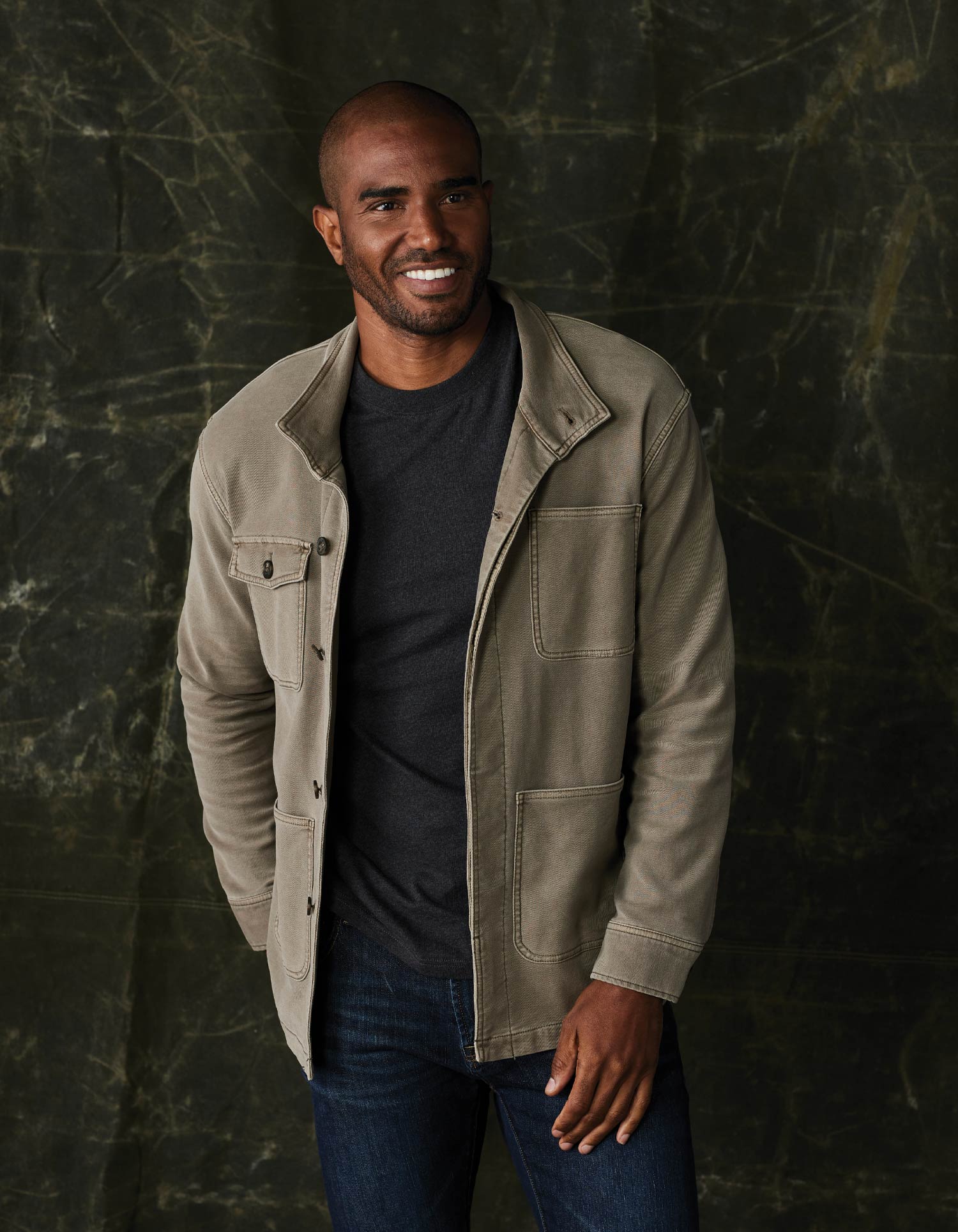 Comfort Terry Chore Coat in Taupe - Image 5