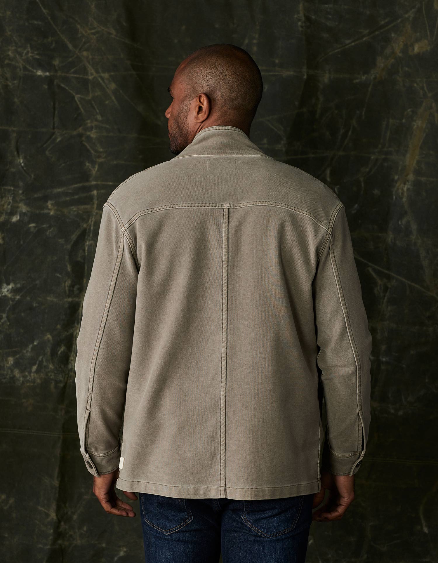 Comfort Terry Chore Coat in Taupe - Image 7