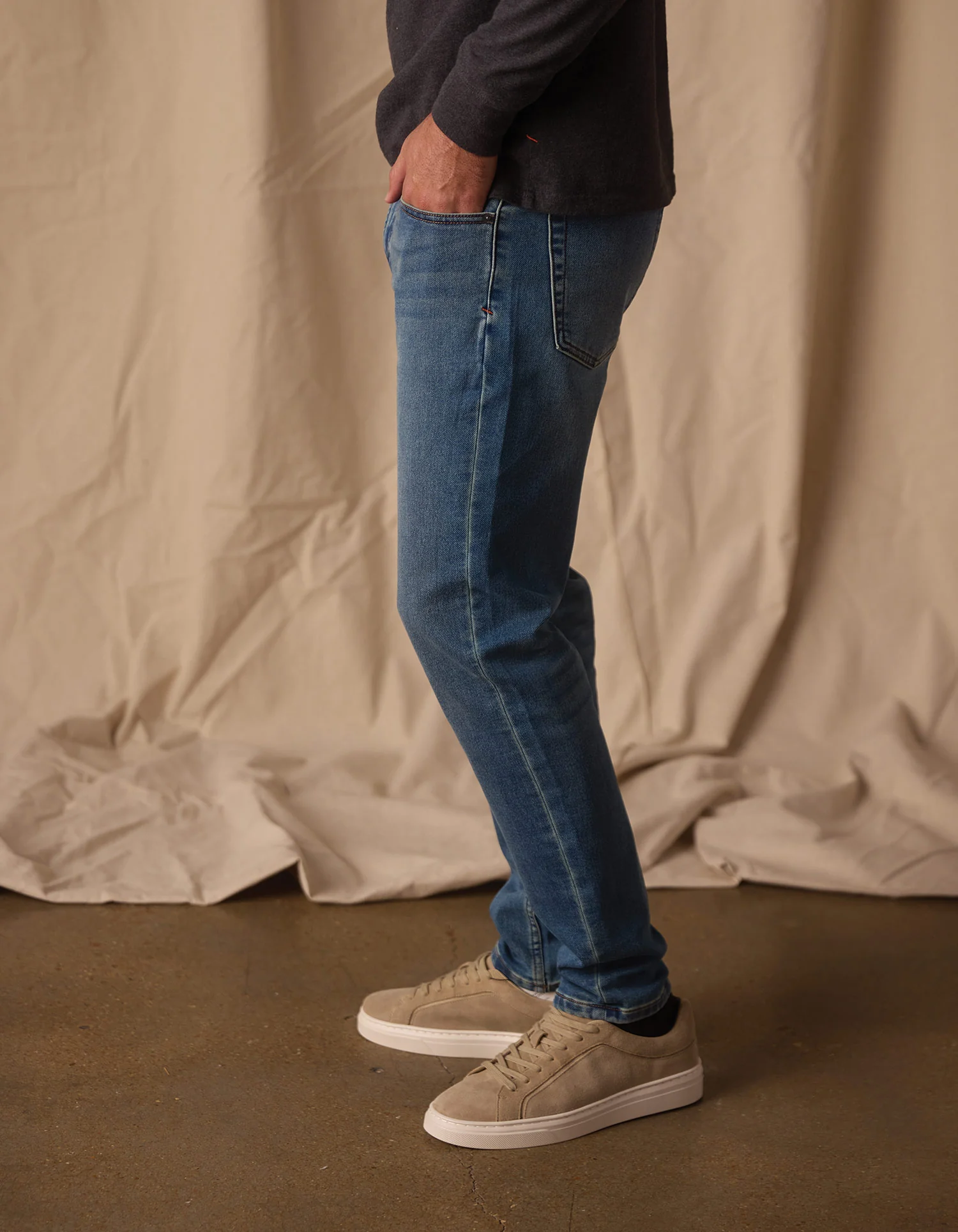 Comfort Terry Jean in Dark Wash - Image 4