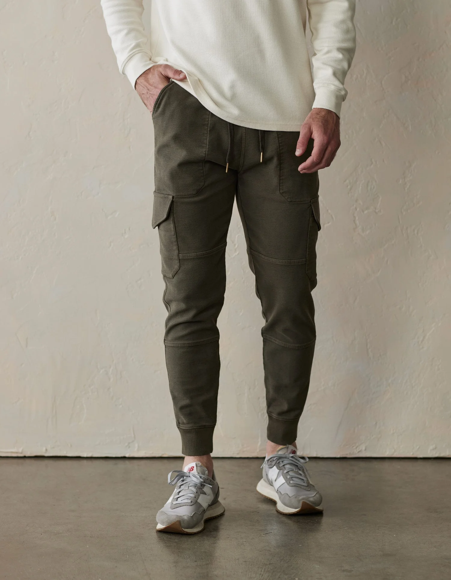 Comfort Terry Jogger in Dusty Olive - Image 2