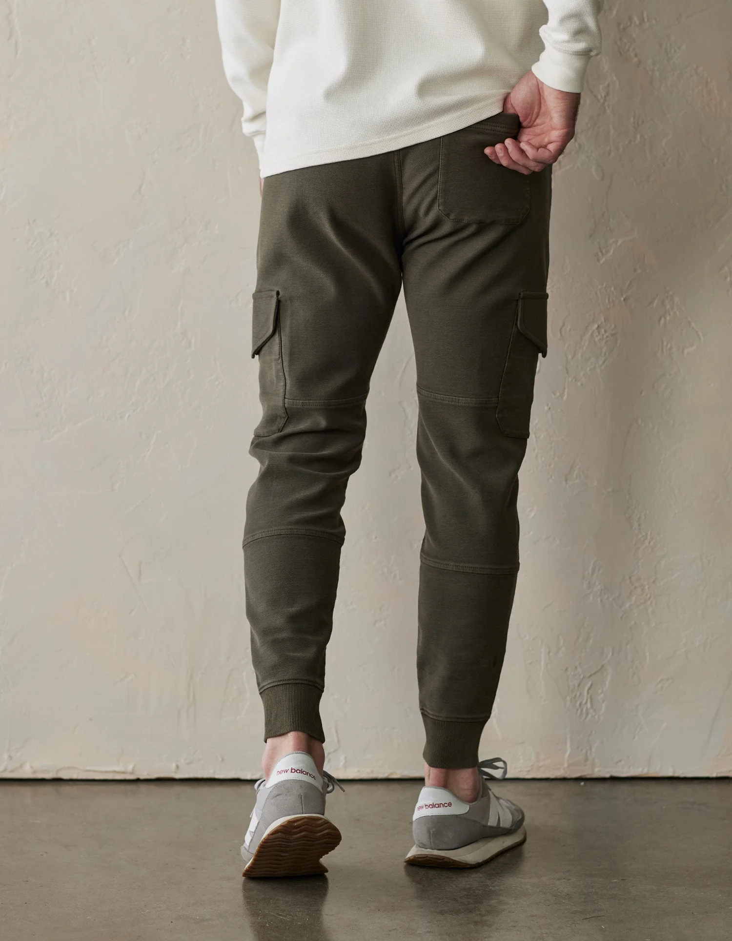 Comfort Terry Jogger in Dusty Olive - Image 4