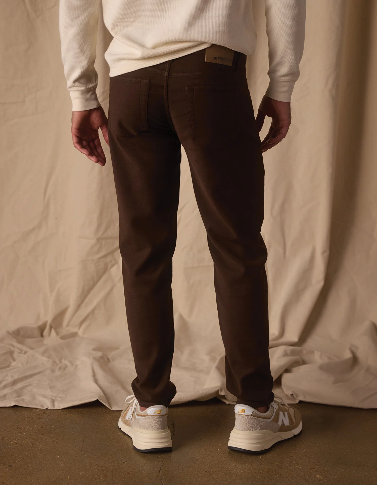Comfort Terry Pant in Dark Brown - Image 5