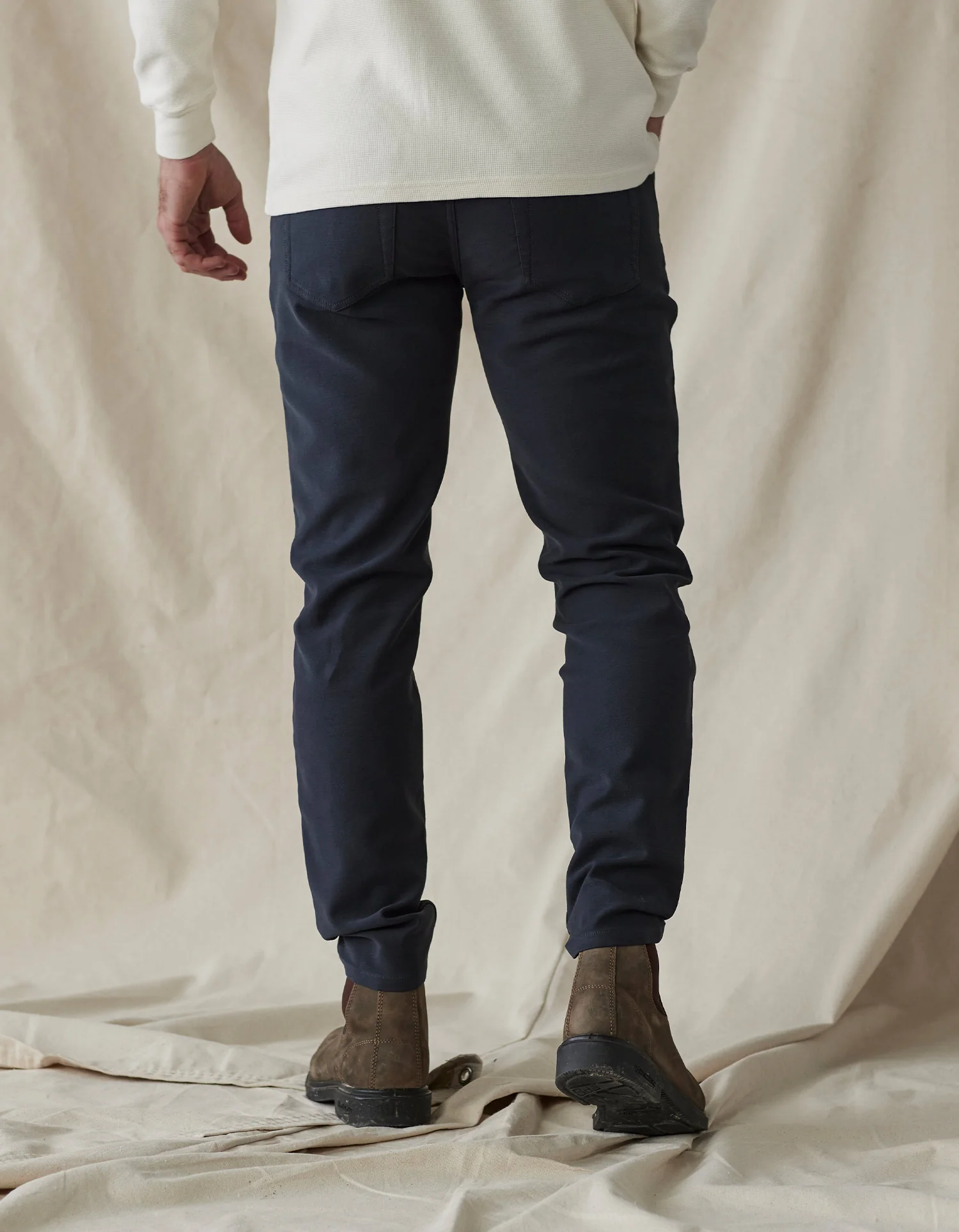 Comfort Terry Pant in Navy - Image 3