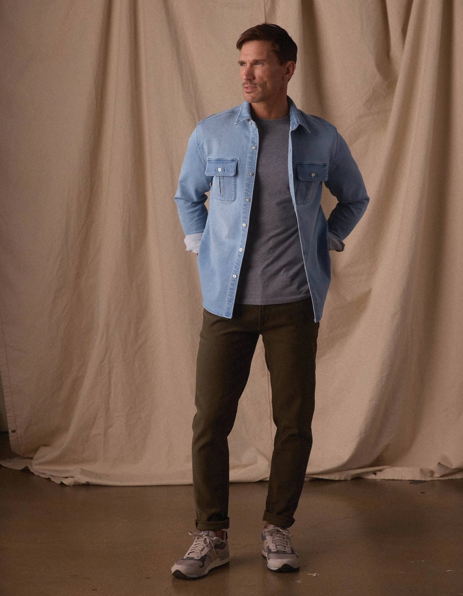 Comfort Terry Pant in Olive - Image 3