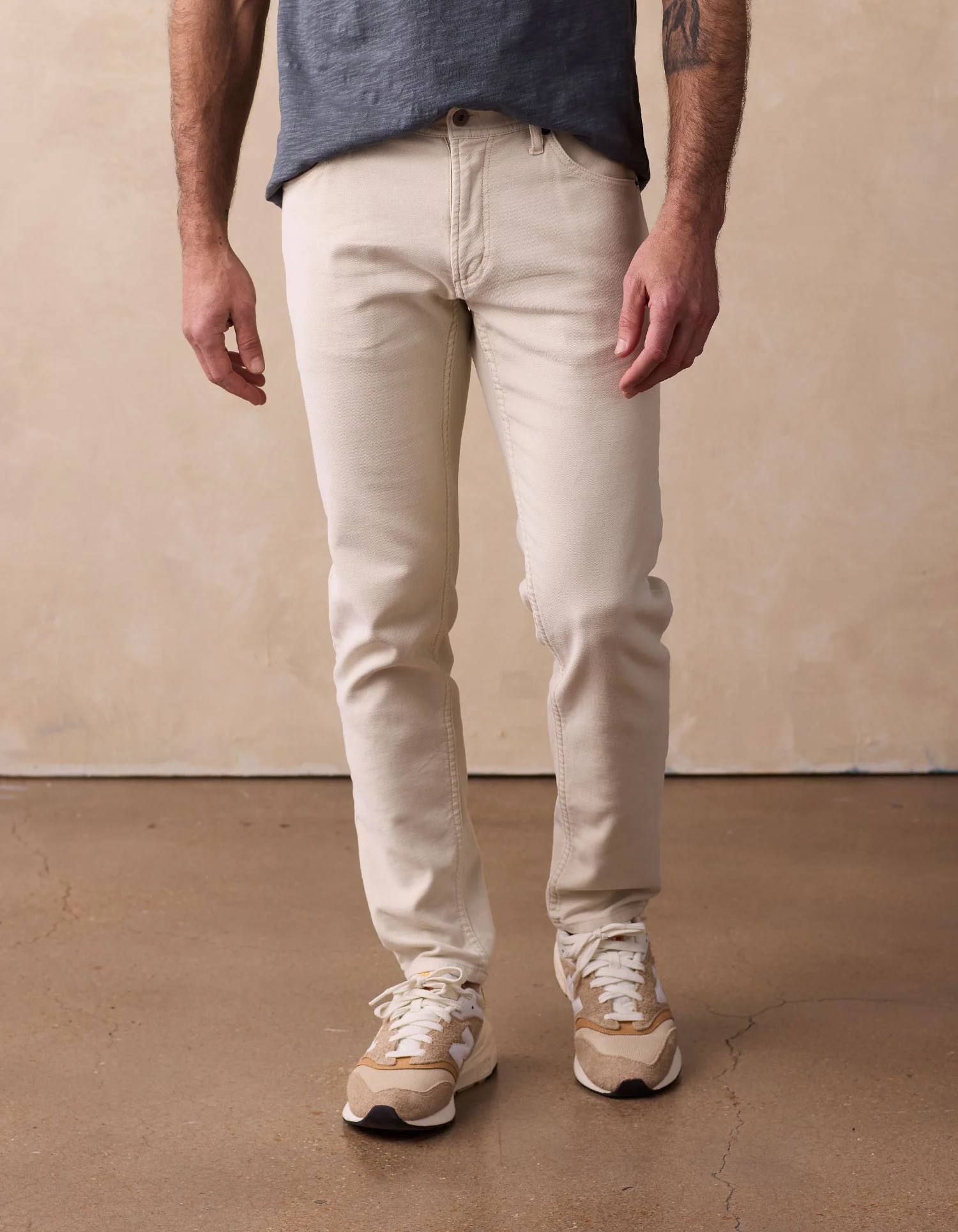 Comfort Terry Pant in Stone - Image 3