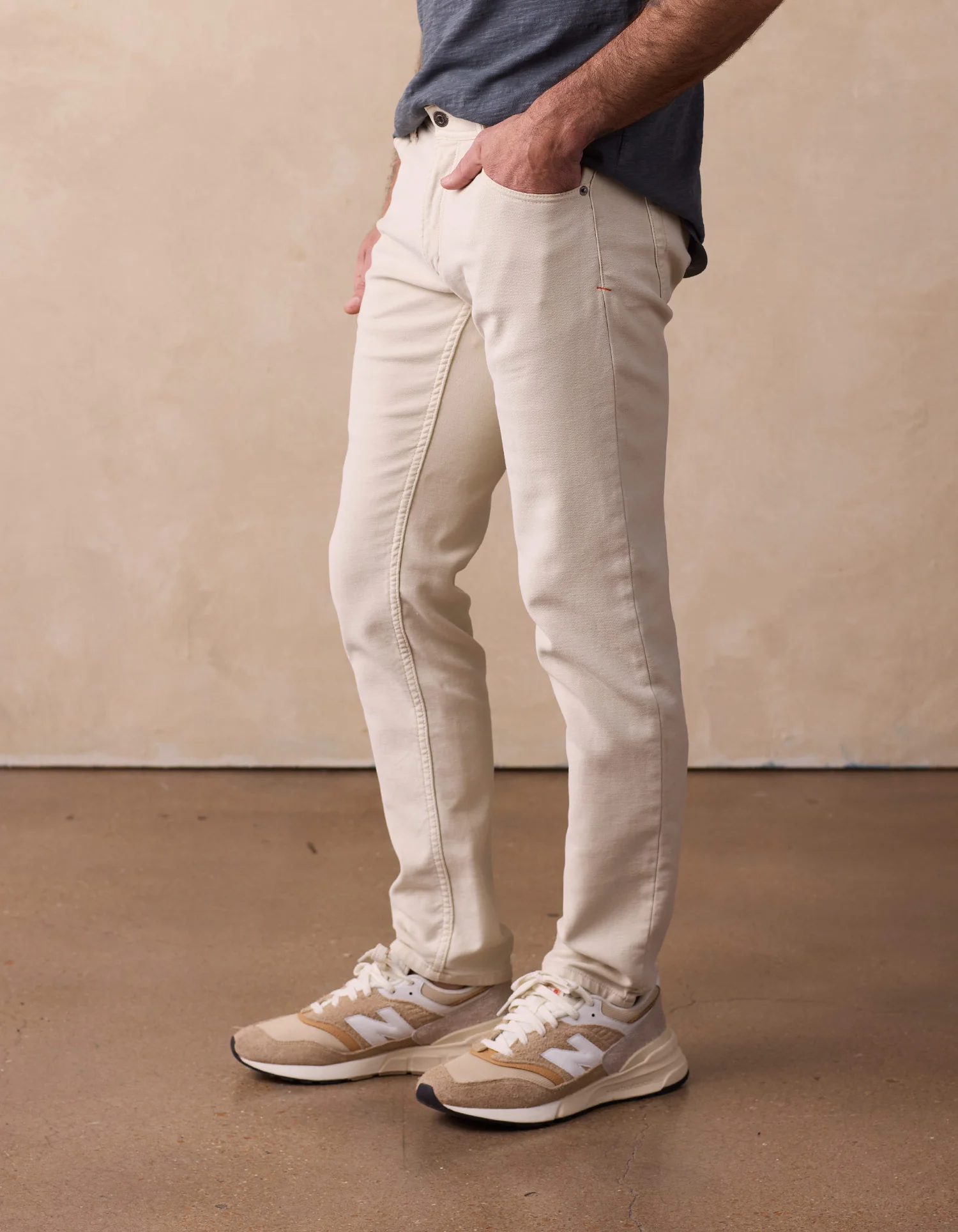 Comfort Terry Pant in Stone - Image 4
