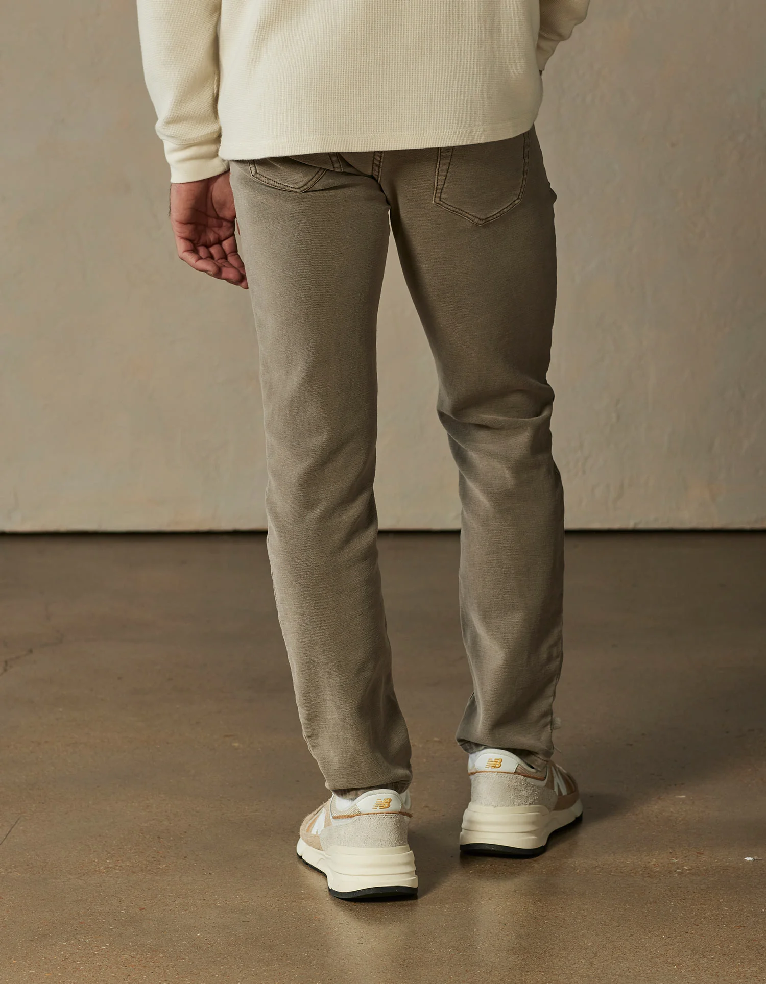 Comfort Terry Pant in Taupe - Image 5