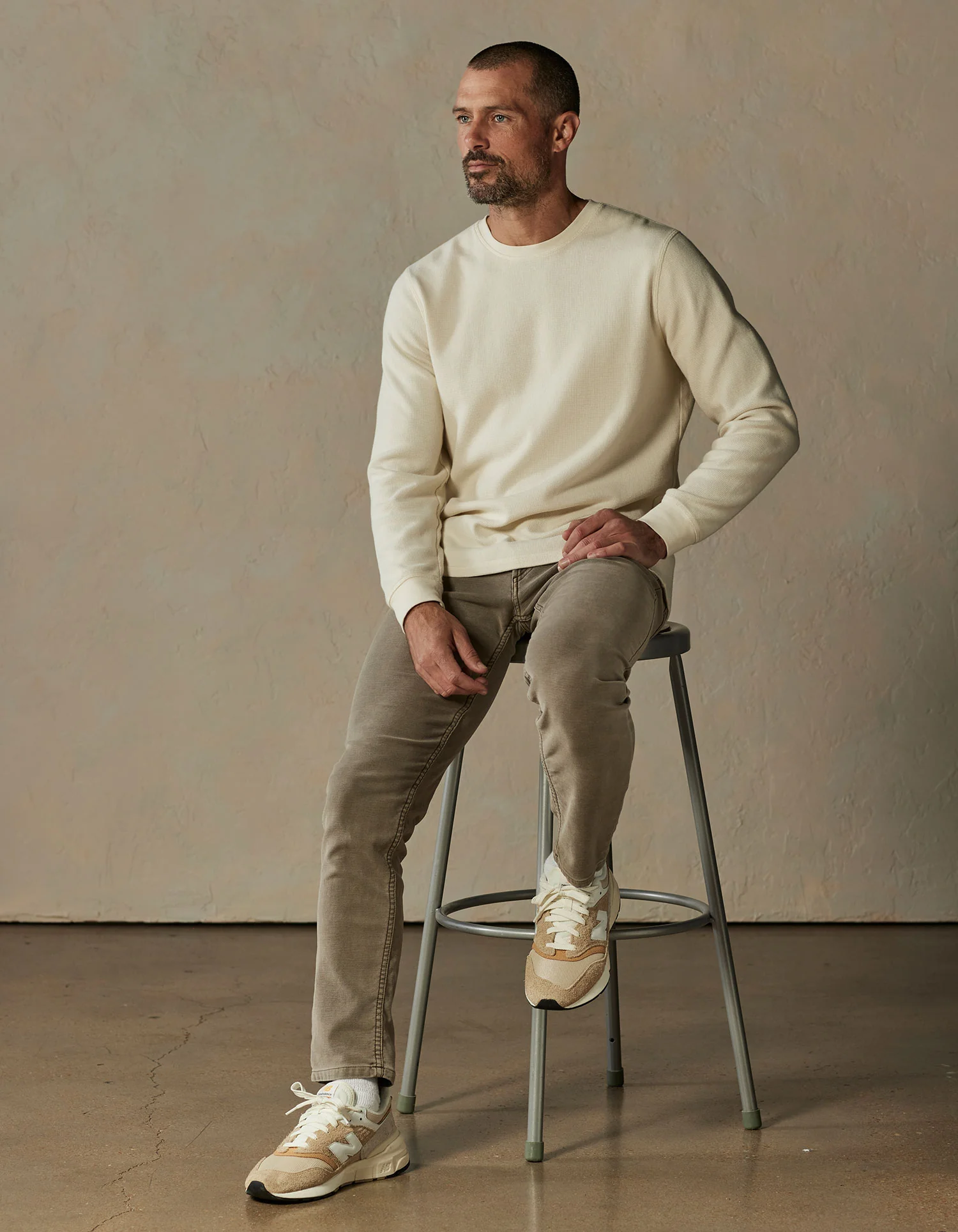 Comfort Terry Pant in Taupe - Image 6