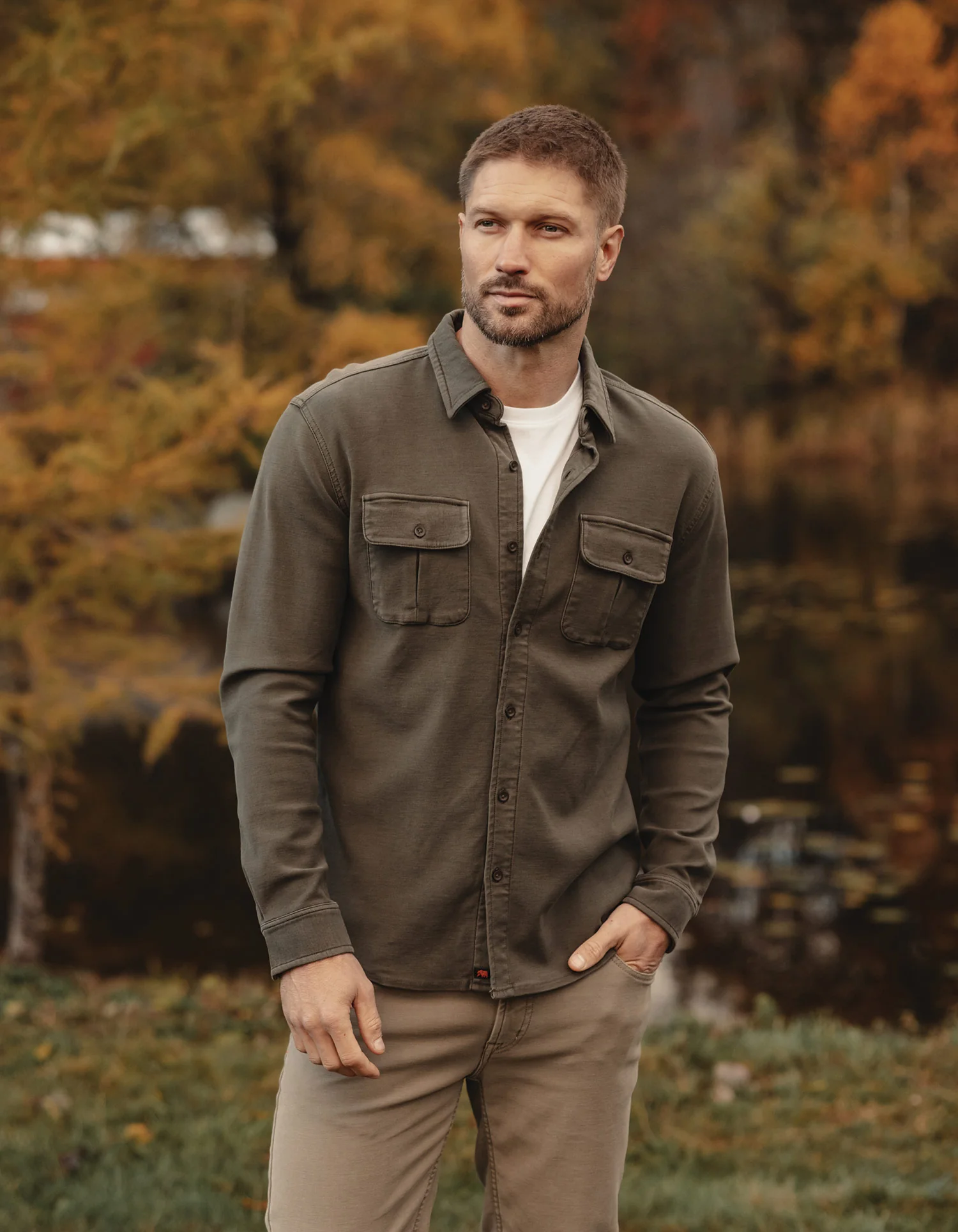 Comfort Terry Shirt Jacket - Image 3