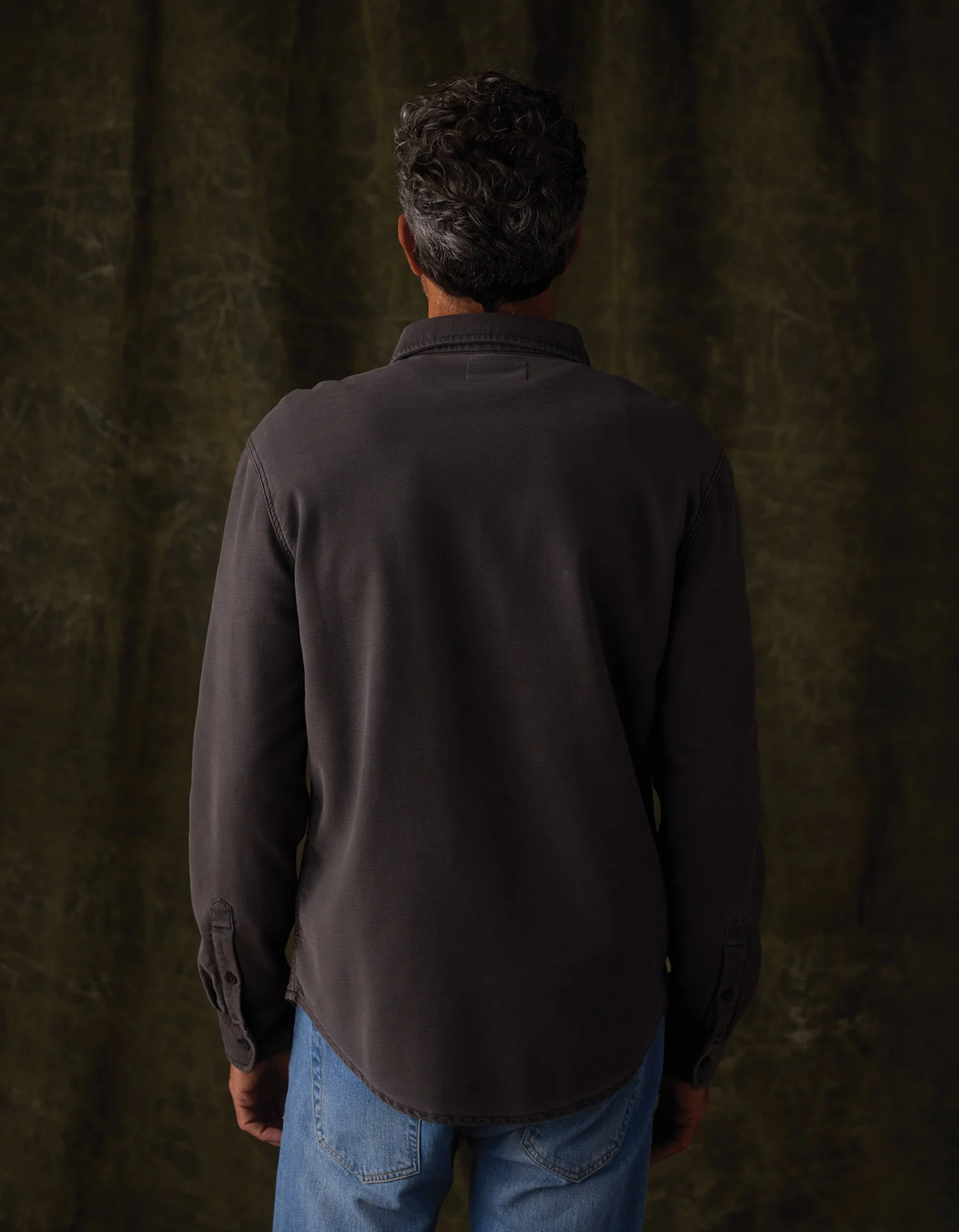 Comfort Terry Shirt Jacket in Steel - Image 6