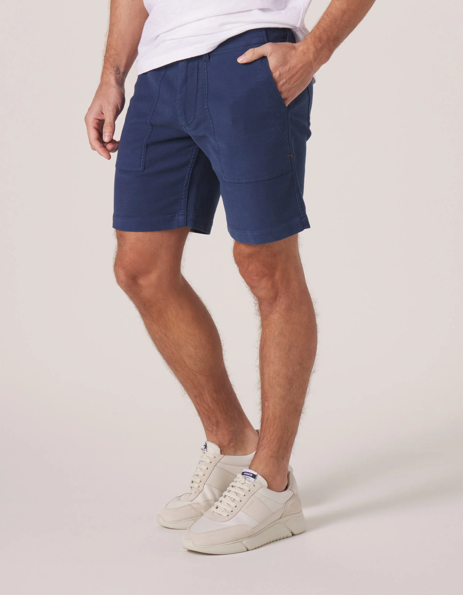 Comfort Terry Utility Short in Dark Blue - Image 4