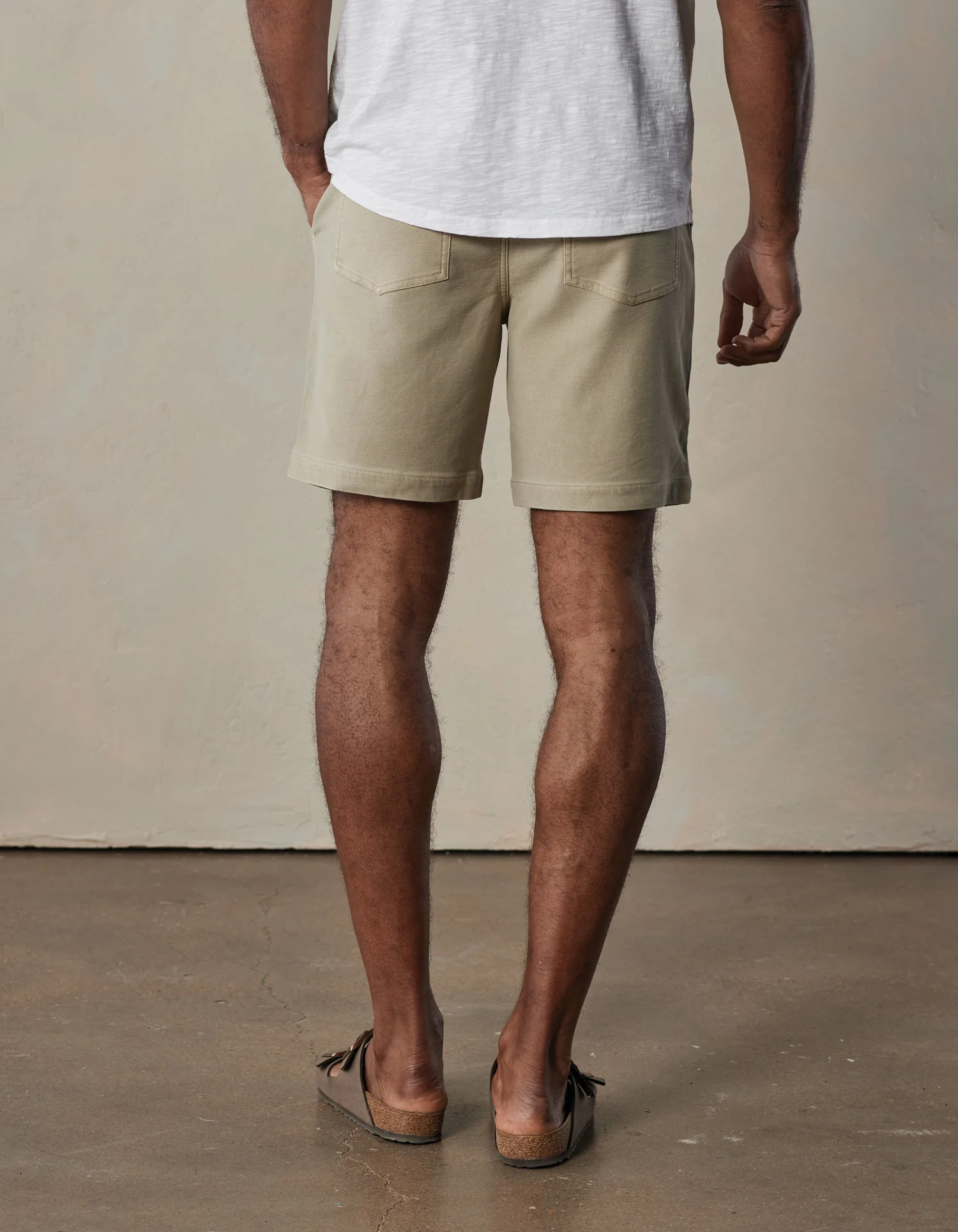 Comfort Terry Utility Short in Sand Dune - Image 3