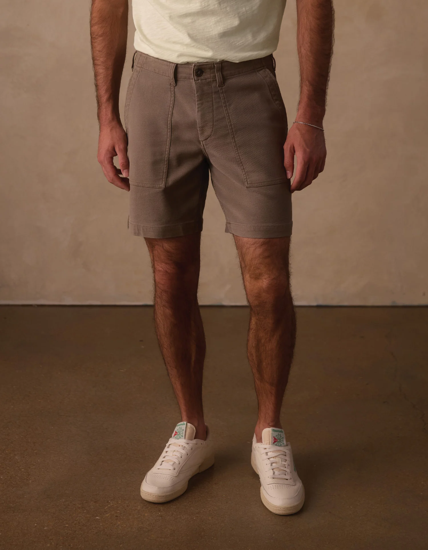 Comfort Terry Utility Short in Taupe - Image 4