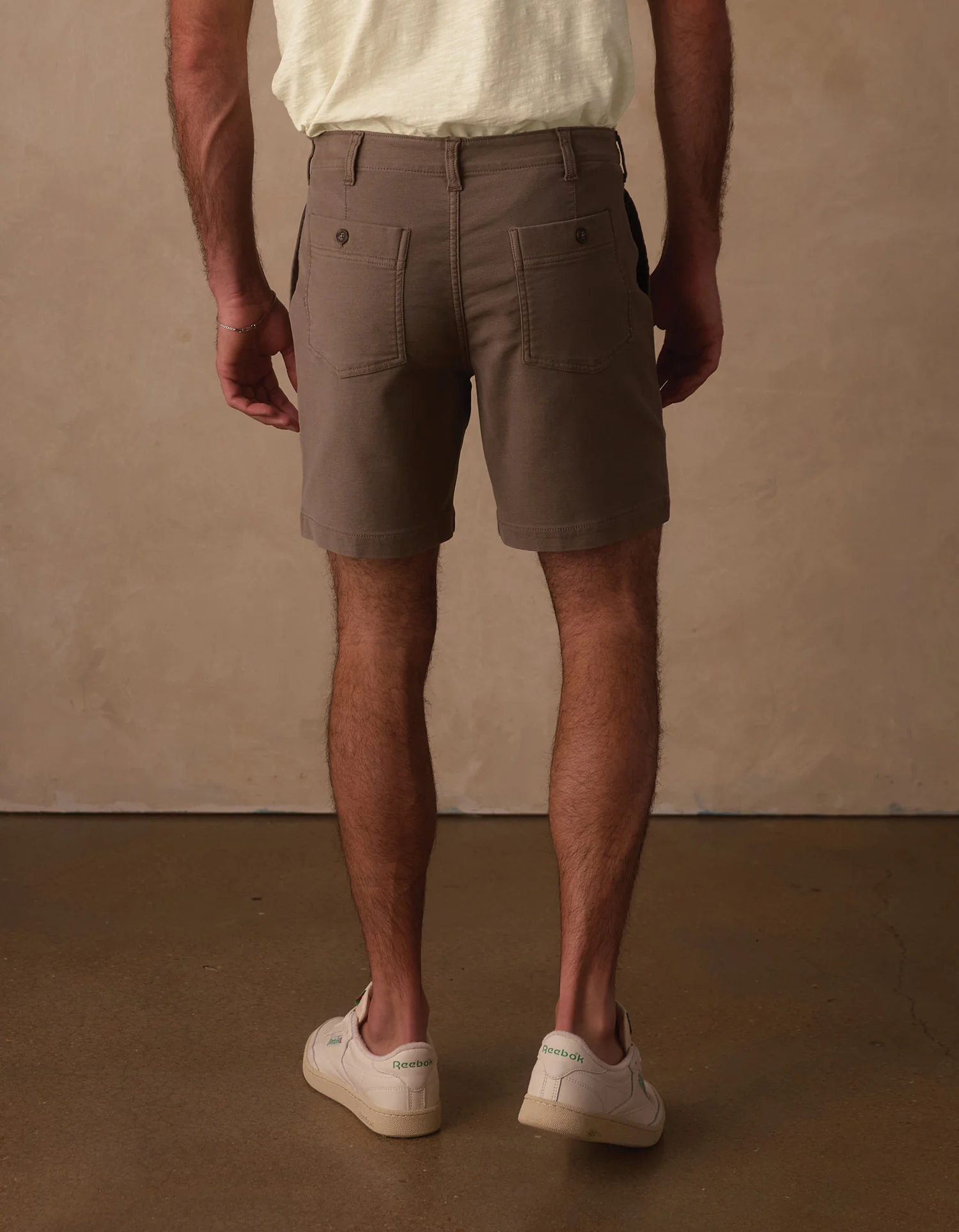 Comfort Terry Utility Short in Taupe - Image 7