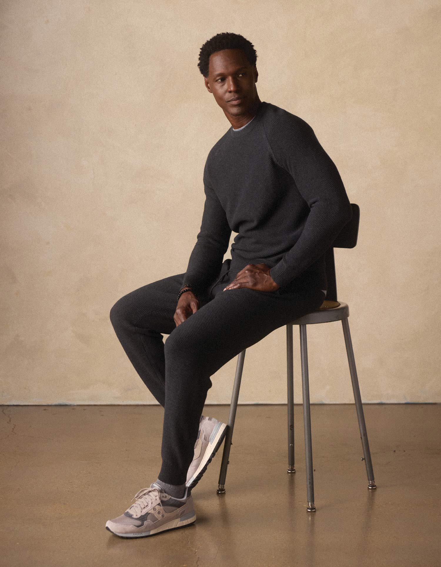 COOLMAX® Textured Jogger in Dark Charcoal - Image 2