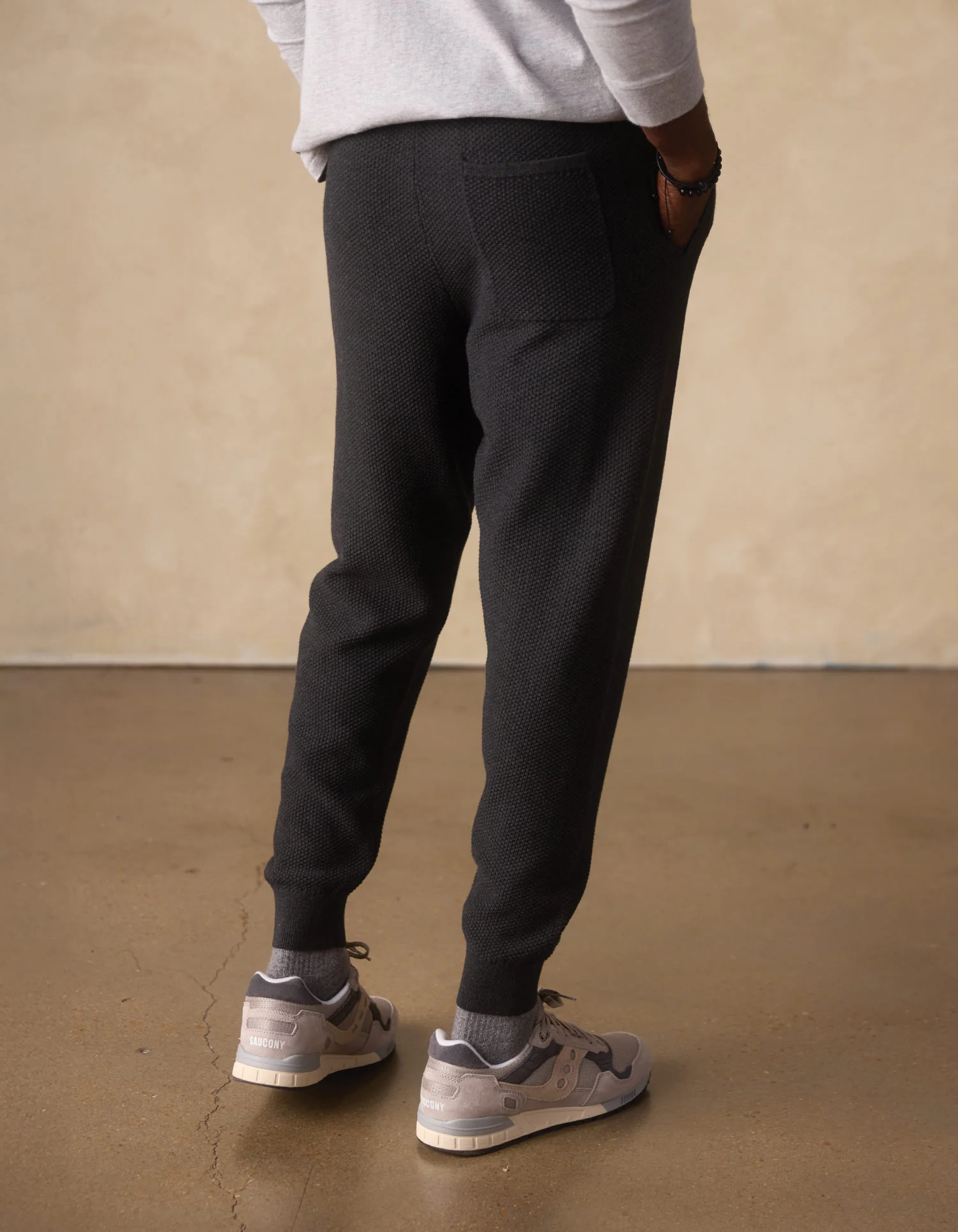 COOLMAX® Textured Jogger in Dark Charcoal - Image 5