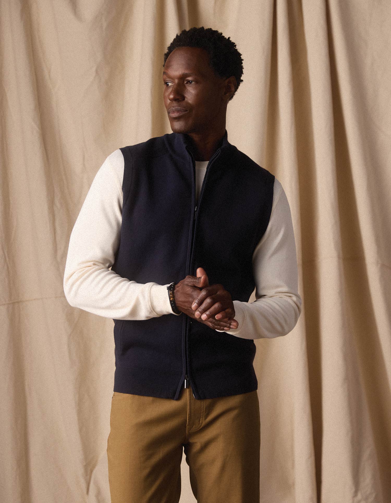 Cooper's Landing Vest in Navy - Image 2