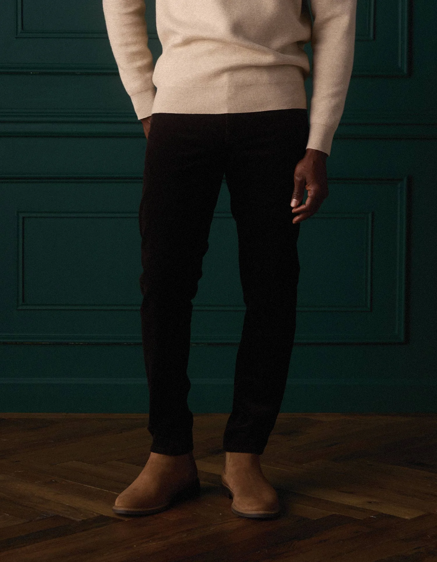 Comfort Cord Pant in Dark Brown - Image 4