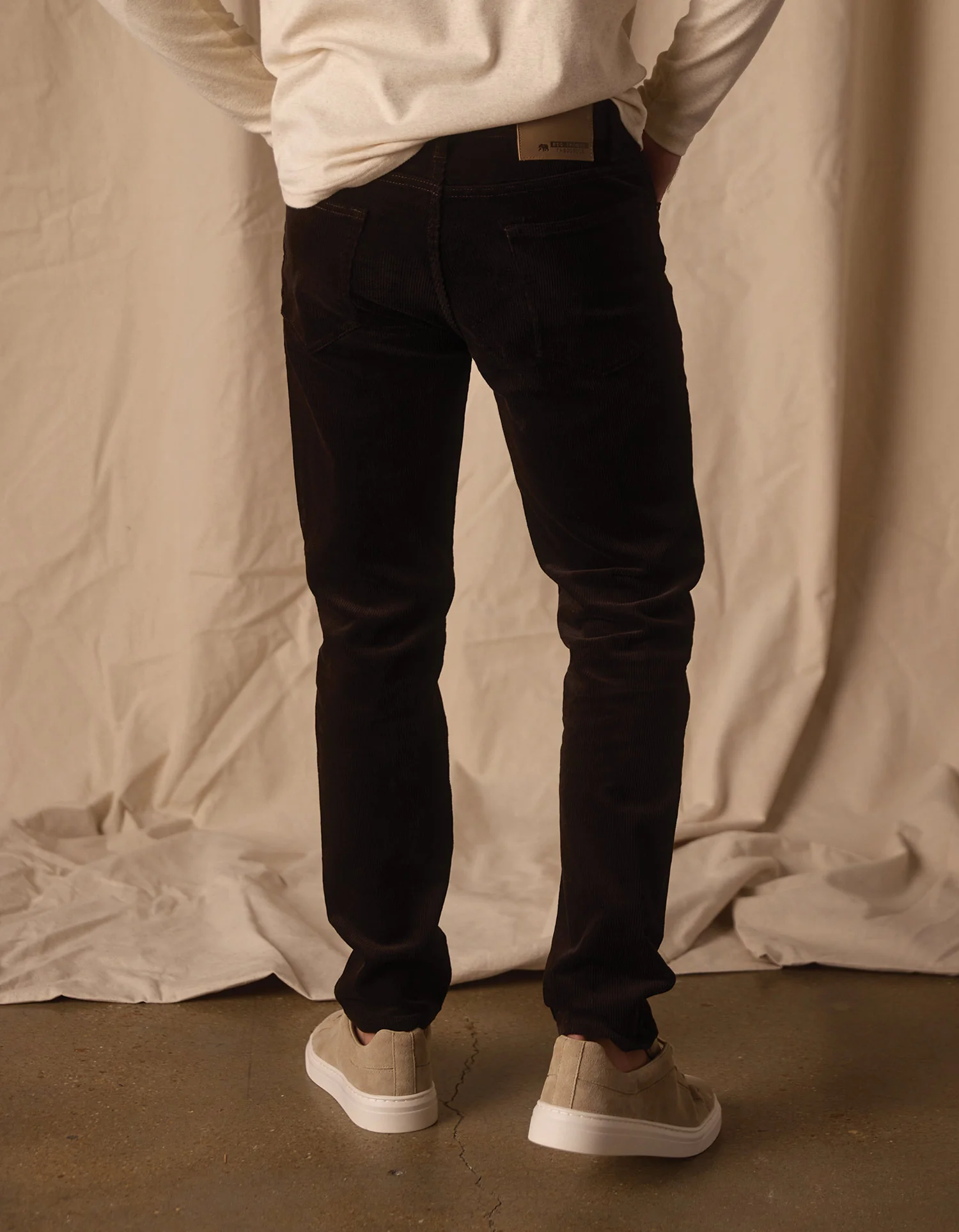 Comfort Cord Pant in Dark Brown - Image 7