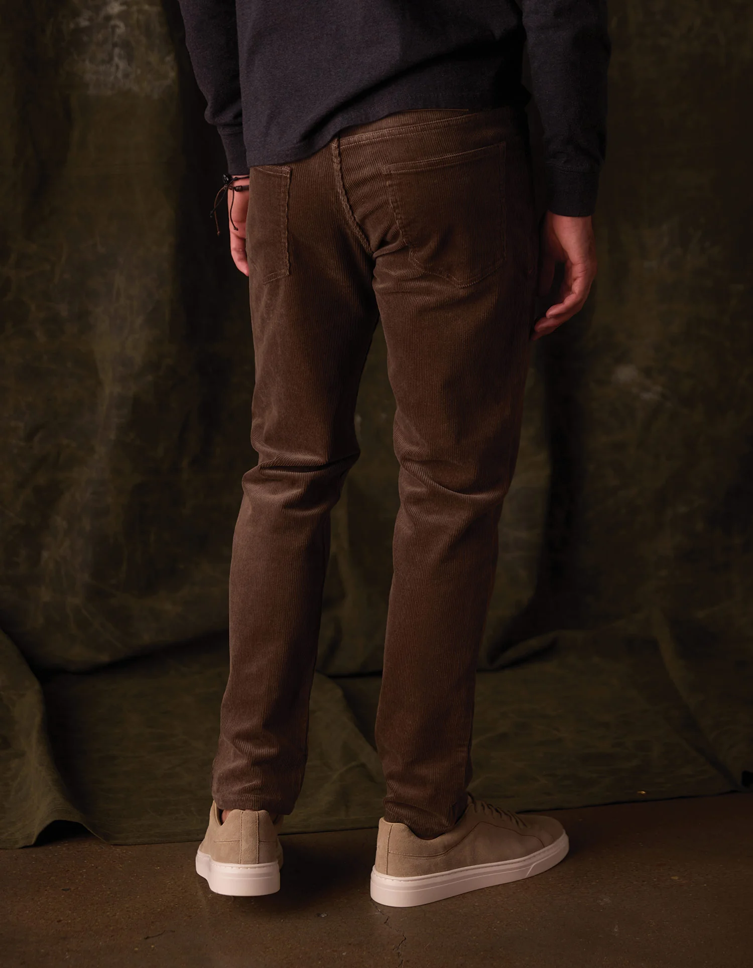 Comfort Cord Pant in Taupe - Image 6